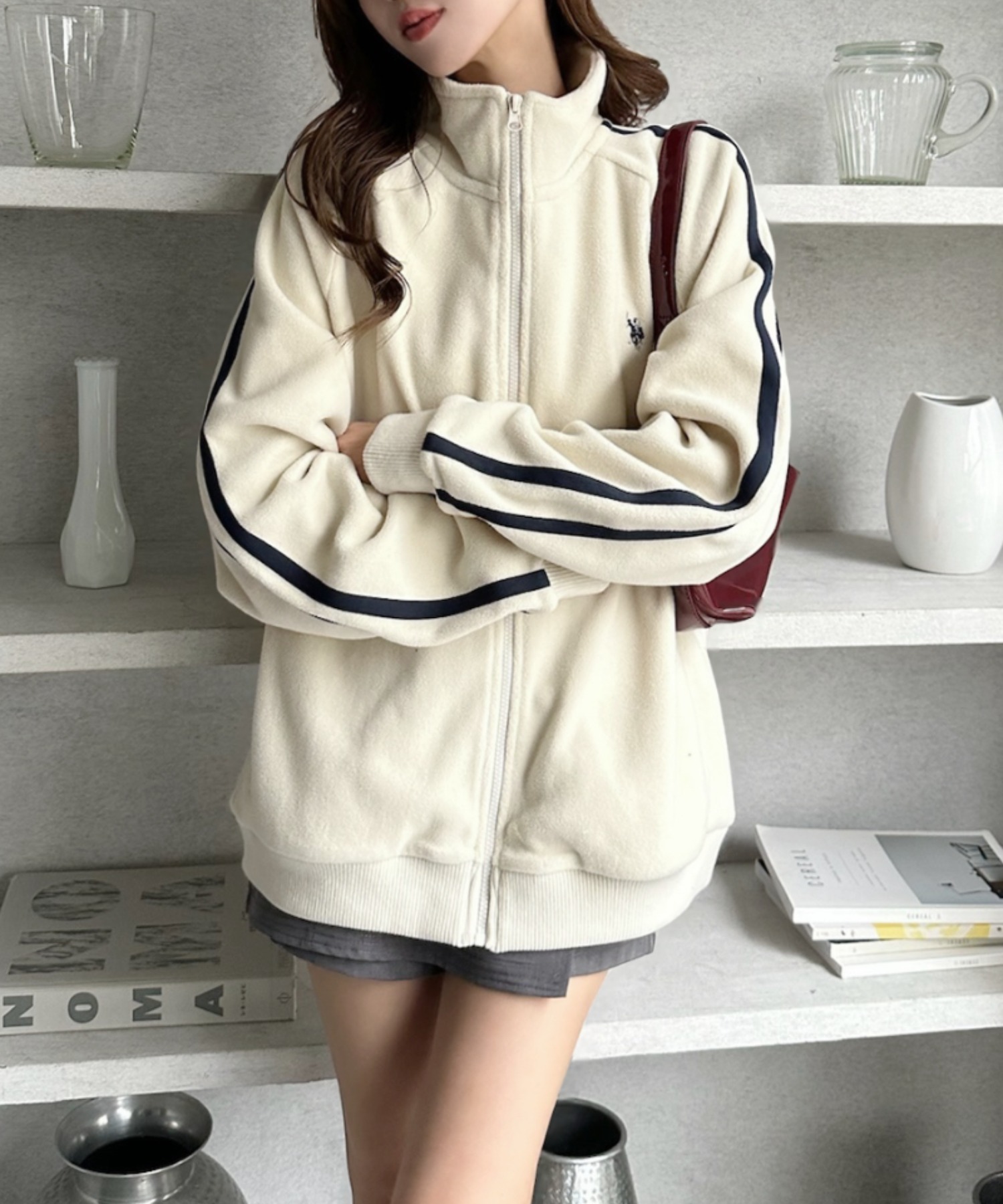 預購┃U.S. POLO ASSN. 刺繡 抓絨 立領 拉鍊 外套