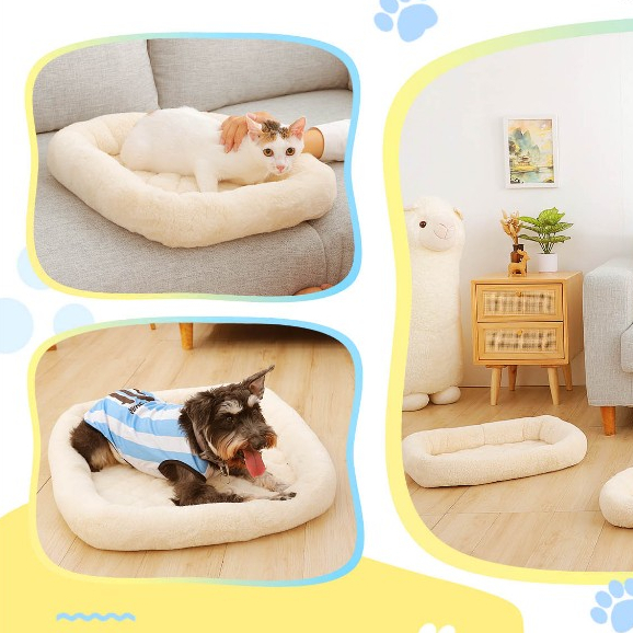 冬季暖絨柔軟寵物睡墊