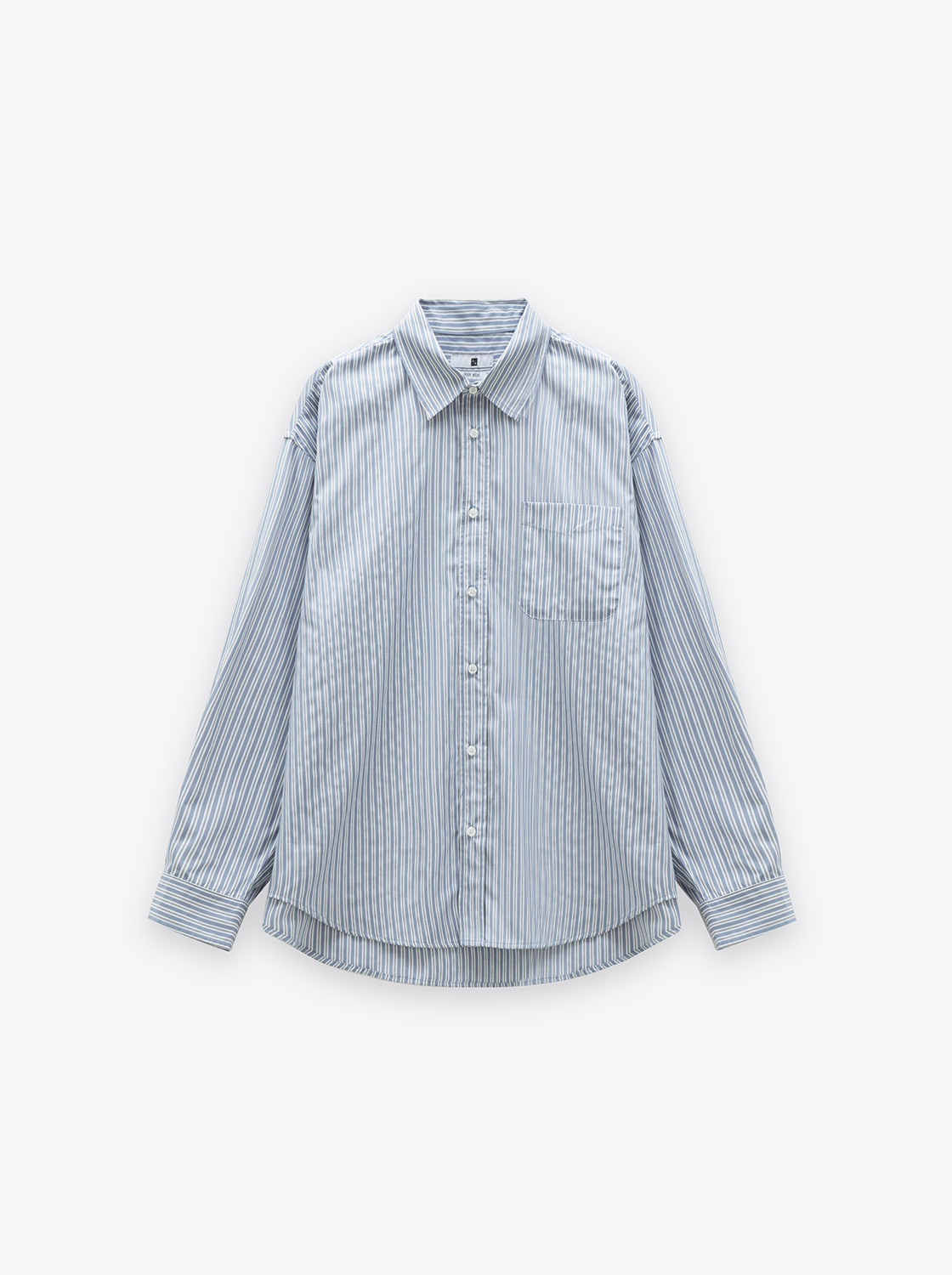 超寬型條紋襯衫