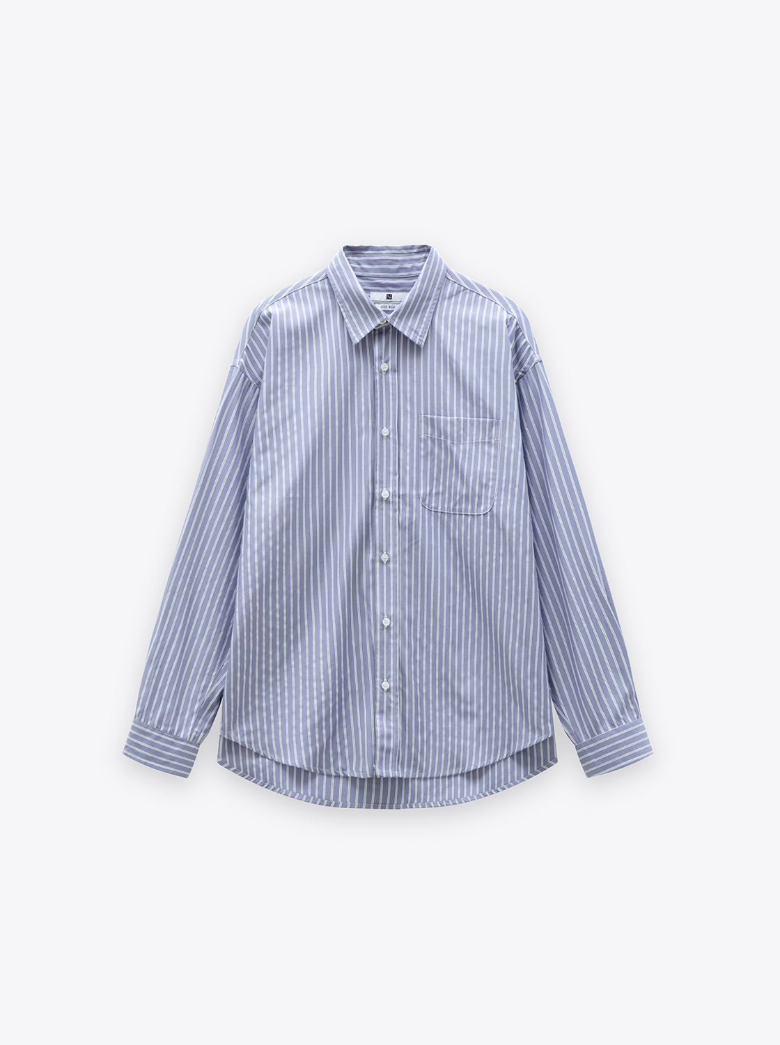 超寬型條紋襯衫