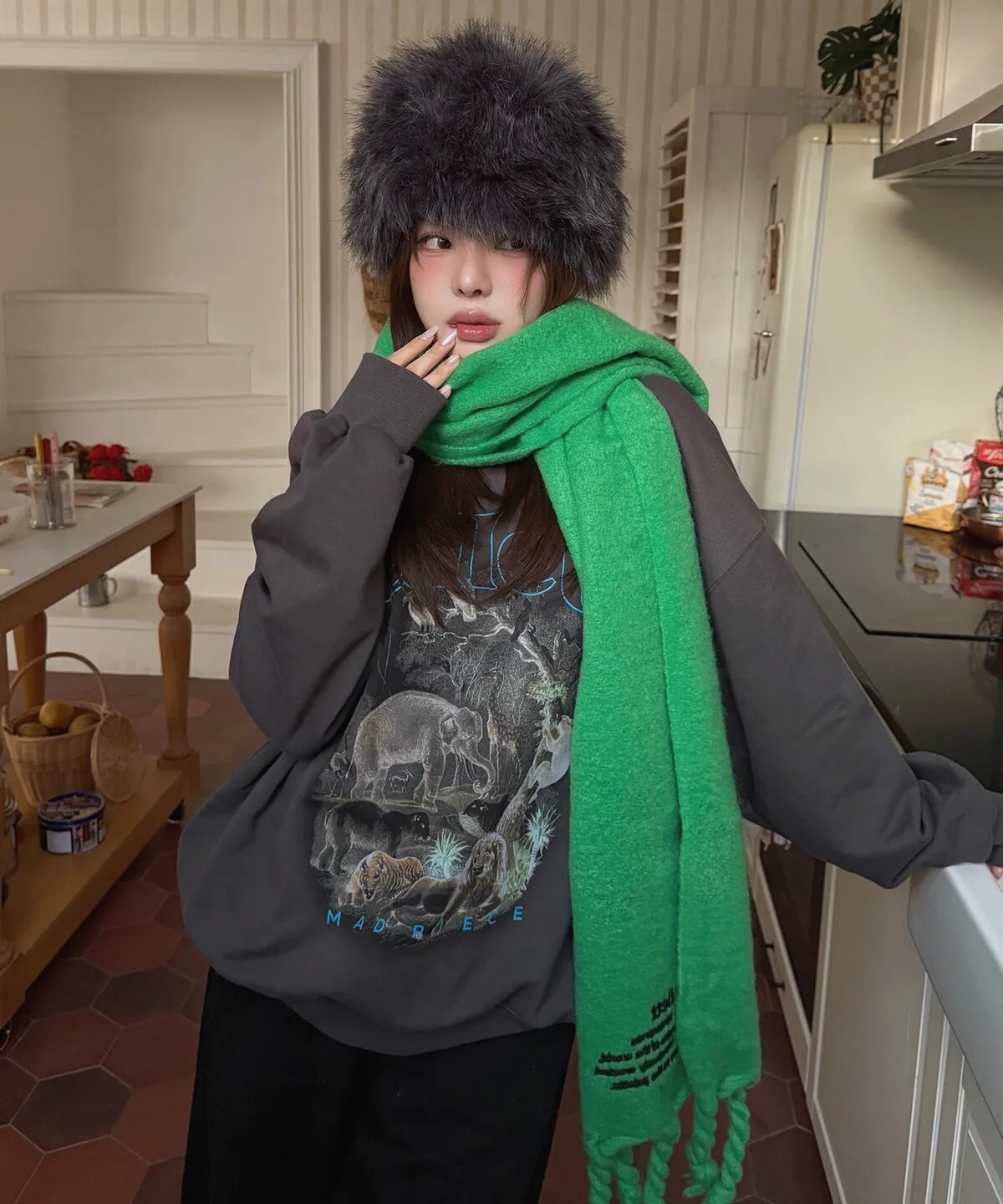 <預購接單> 🇰🇷 FALLETT Story logo  加大圍巾 8色