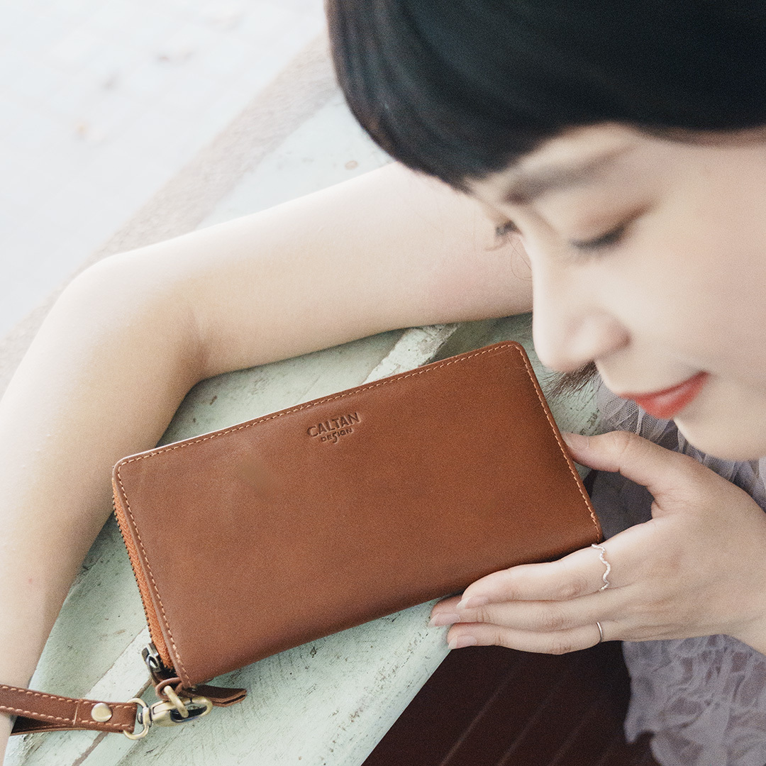 【招財母錢包💰】多卡位手拿包大容量真皮長夾-四色(072467)