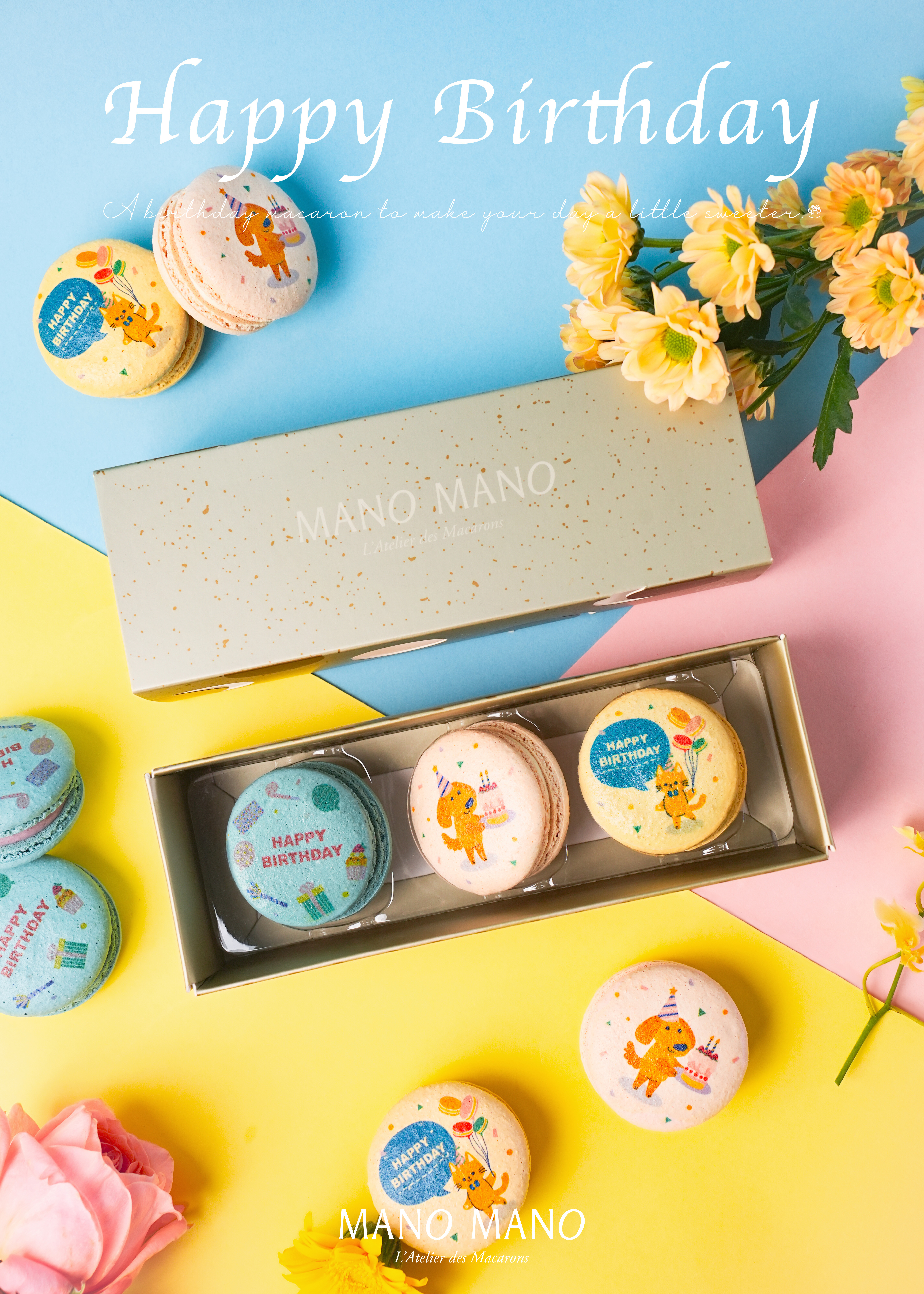 生日馬卡龍禮盒｜3入