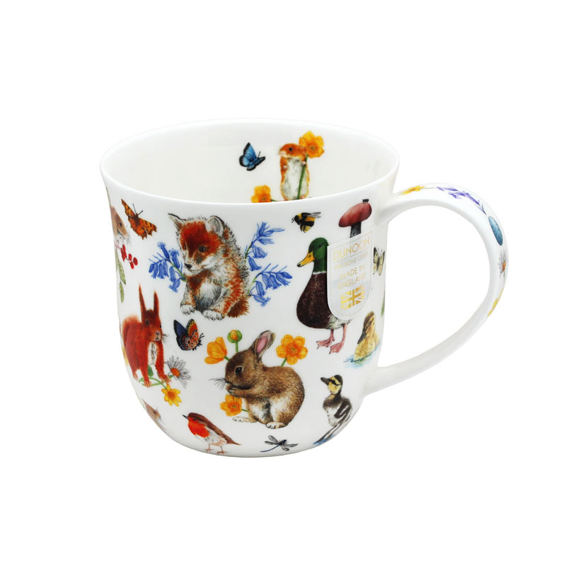 DUNOON Cumbrae shape 0.45L Fine Bone China Mug (WILDWOOD FOX) -CU-WILW-FO