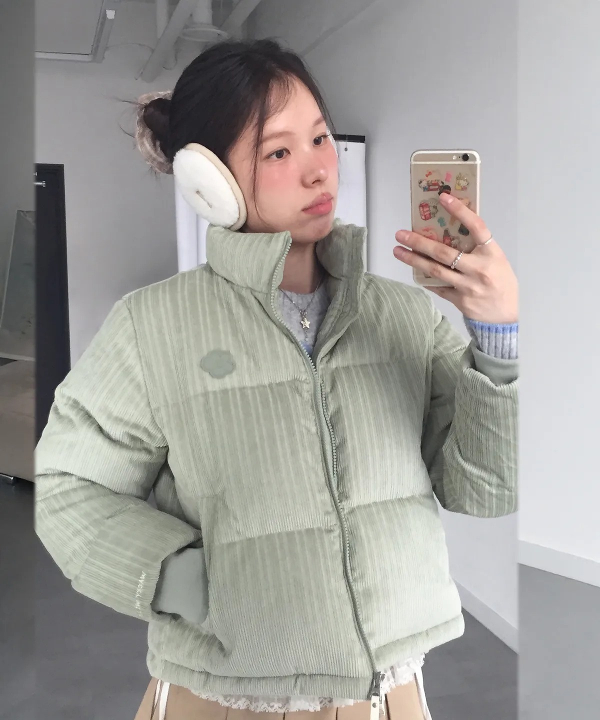 WACKY WILLY Women's Corduroy Short Down Jacket