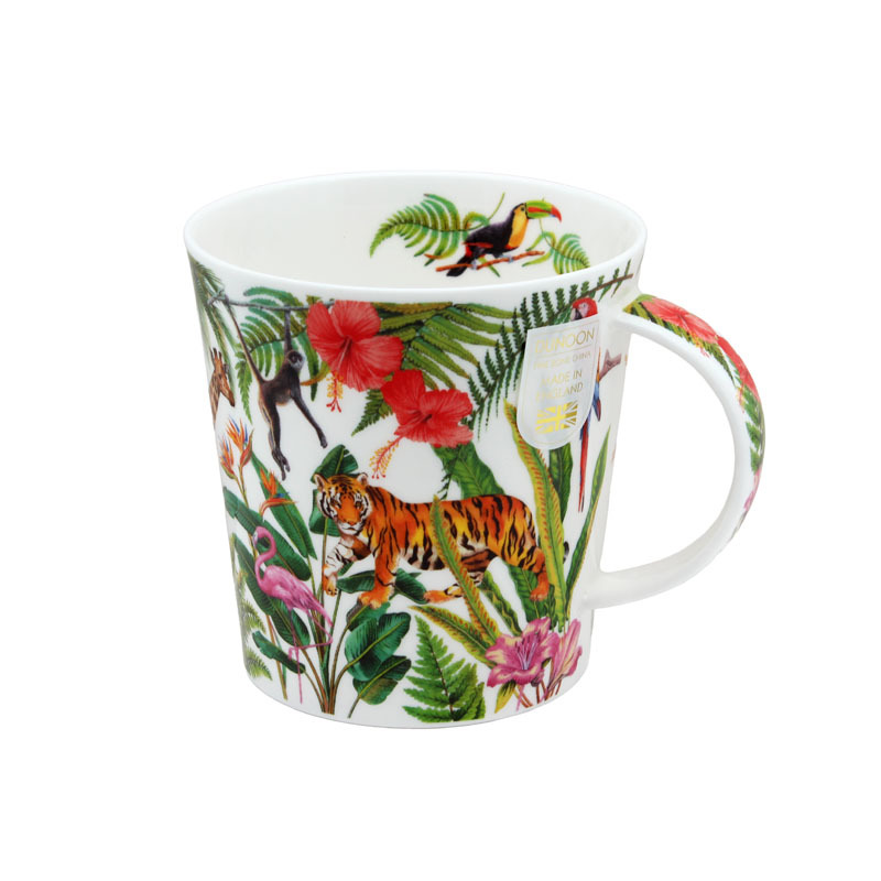 DUNOON Cairngorm shape 0.48L Fine Bone China Mug (NATURAL WORLD TIGER) -CA-NATW-TI