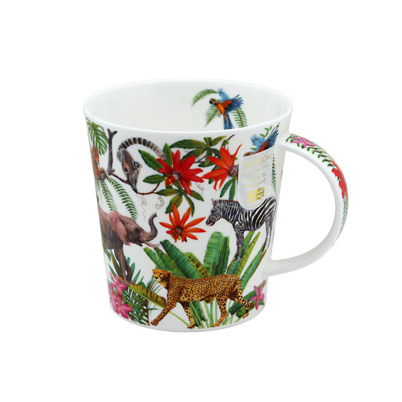 DUNOON Cairngorm shape 0.48L Fine Bone China Mug (NATURAL WORLD ELEPHANT) -CA-NATW-EL