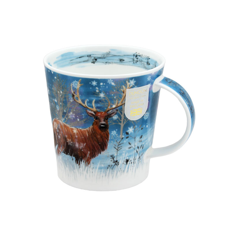 DUNOON Cairngorm shape 0.48L Fine Bone China Mug (MOONLIGHT DEER) -CA-MOOL-DE