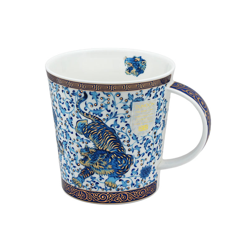 DUNOON Cairngorm shape 0.48L Fine Bone China Mug (BLUE MING TIGER) -CA-BLUM-TI