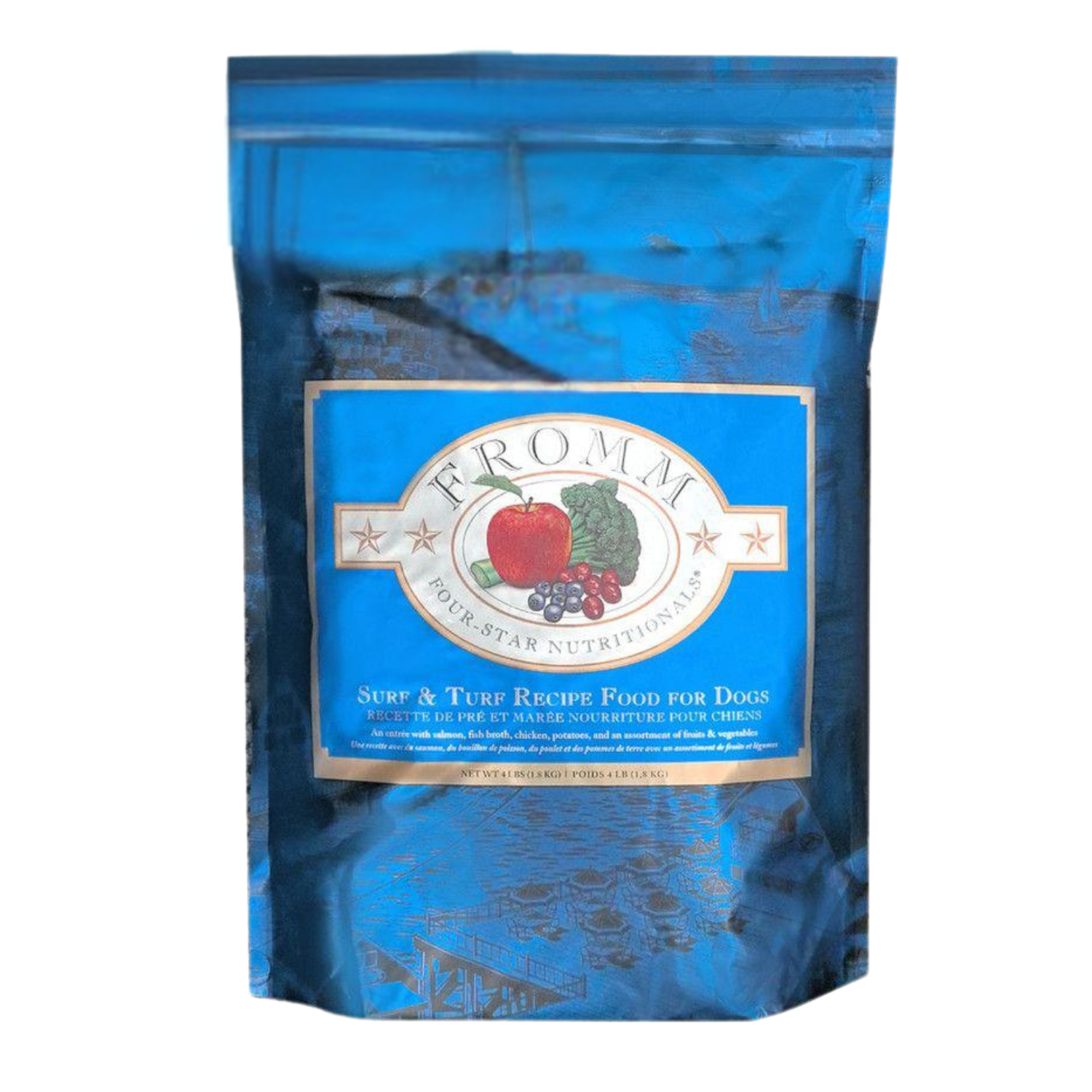 Fromm 無穀物三文魚雞肉鴨肉蔬菜狗糧 [電鍍藍] 4LB