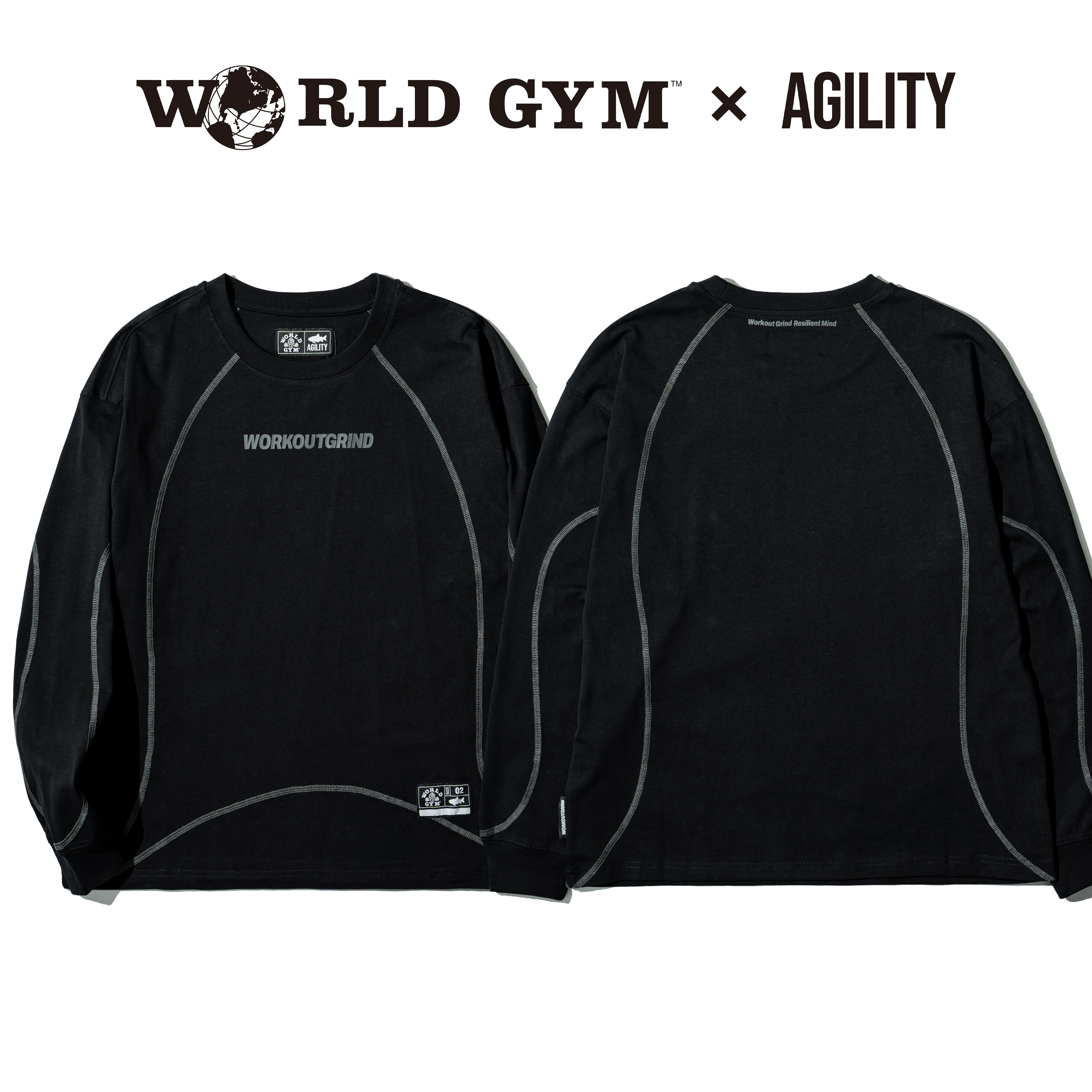 WG x AGILITY "WORLDGILITY" Wide LS Tee 速乾排汗 長袖Tee [AG-WG-3]
