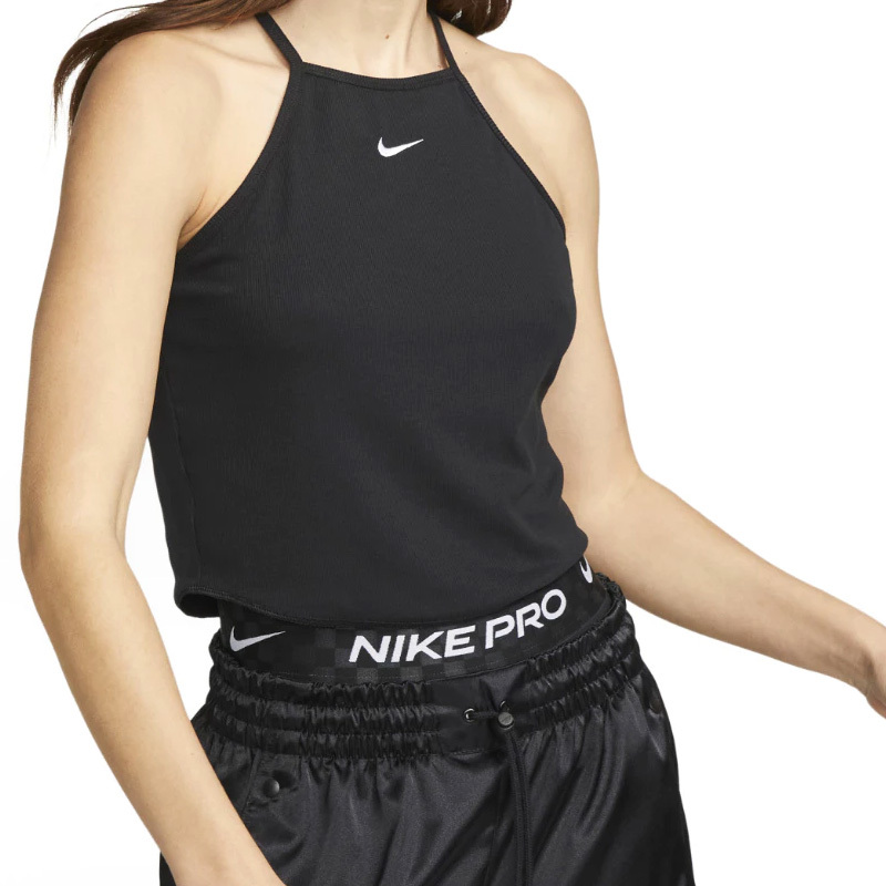 NIKE SPORTSWEAR ESSENTIALS 小LOGO 羅紋 背心 小背心 黑色 女款 DV7961-010 [台灣現貨]