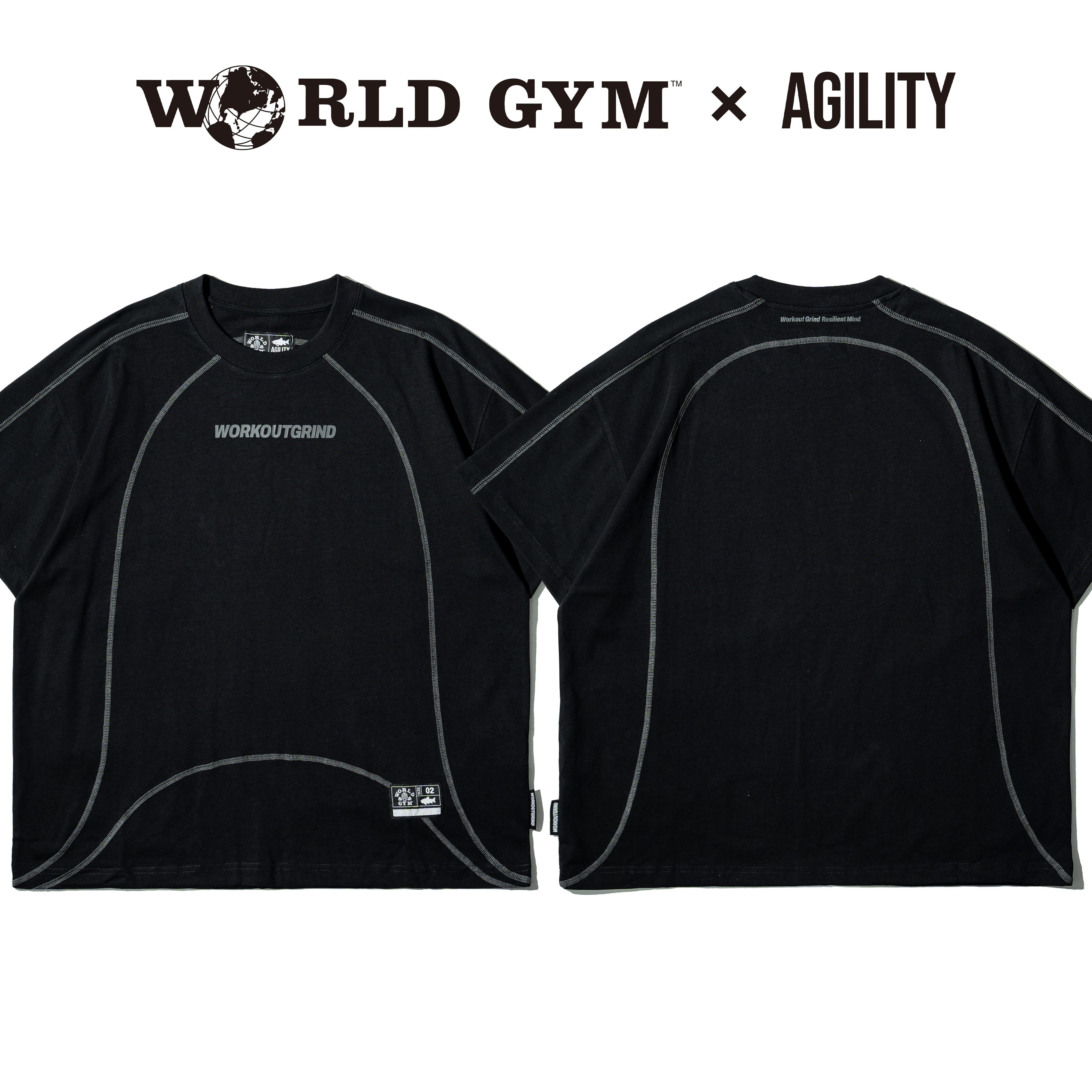 WG x AGILITY "WORLDGILITY" Wide Tee 速乾排汗 短袖Tee [AG-WG-2]