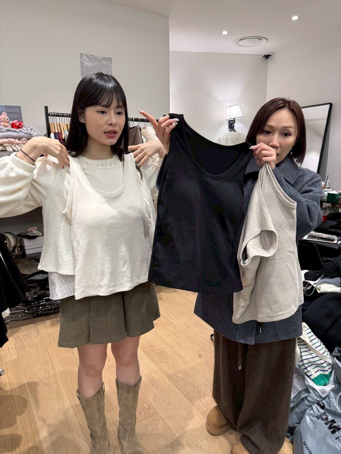 MN5213 刷毛面帶胸墊背心打底