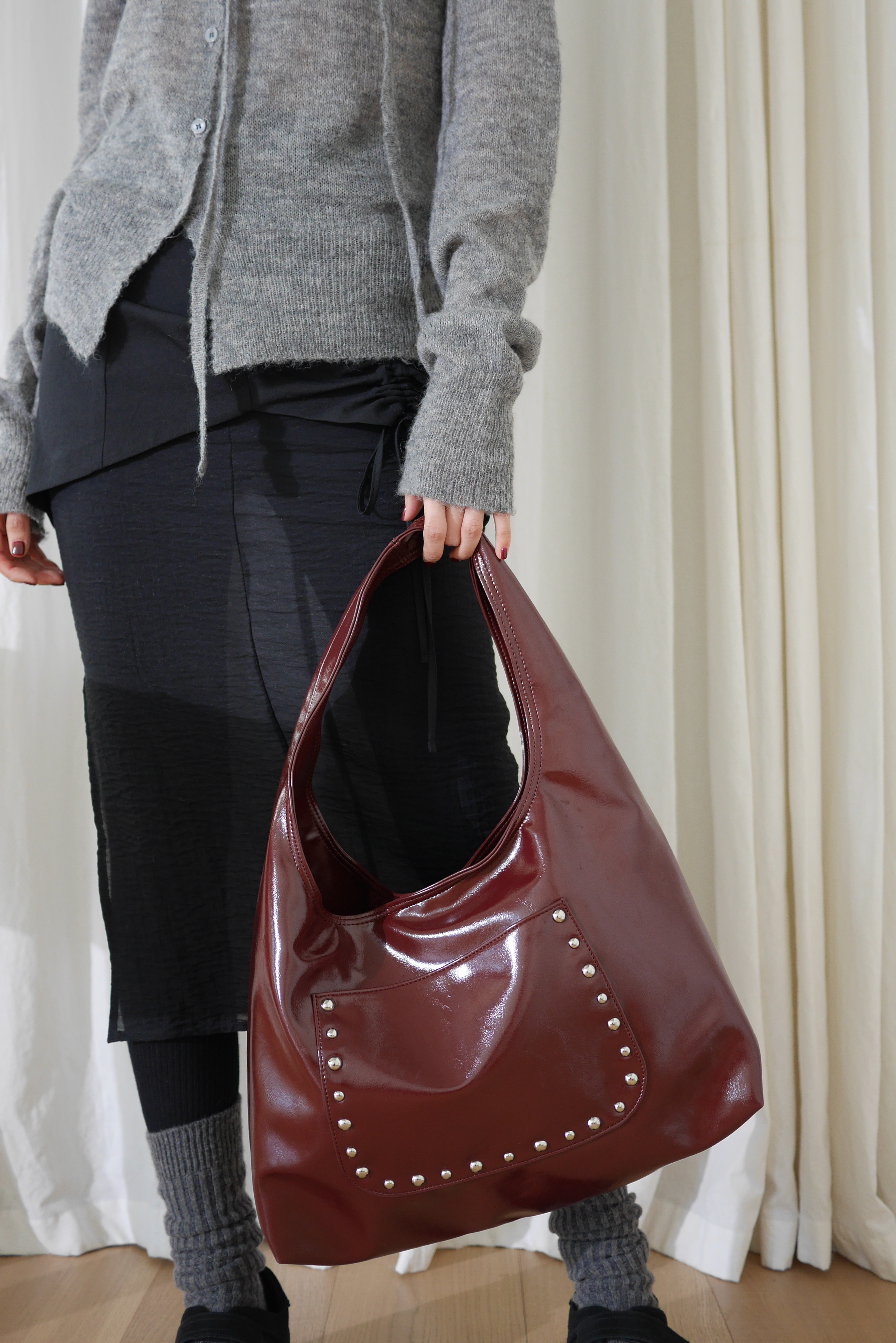 KHIHO STUD POPO BAG (POCKET POINT) K24-BG006 WN