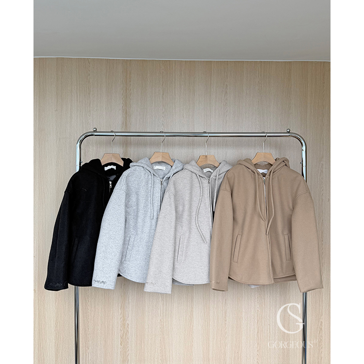 M115「綿羊毛呢拉鍊休閒外套」