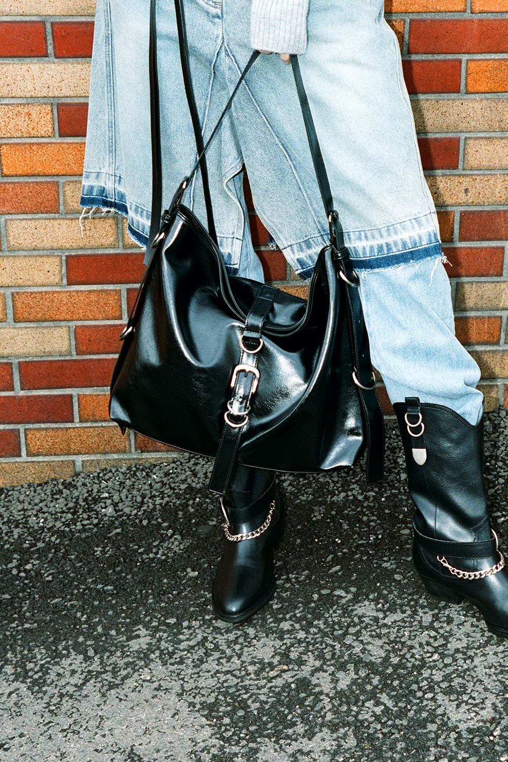 KHIHO DIDI BELTED BIG BAG(2-WAY) K24-BG005 BK