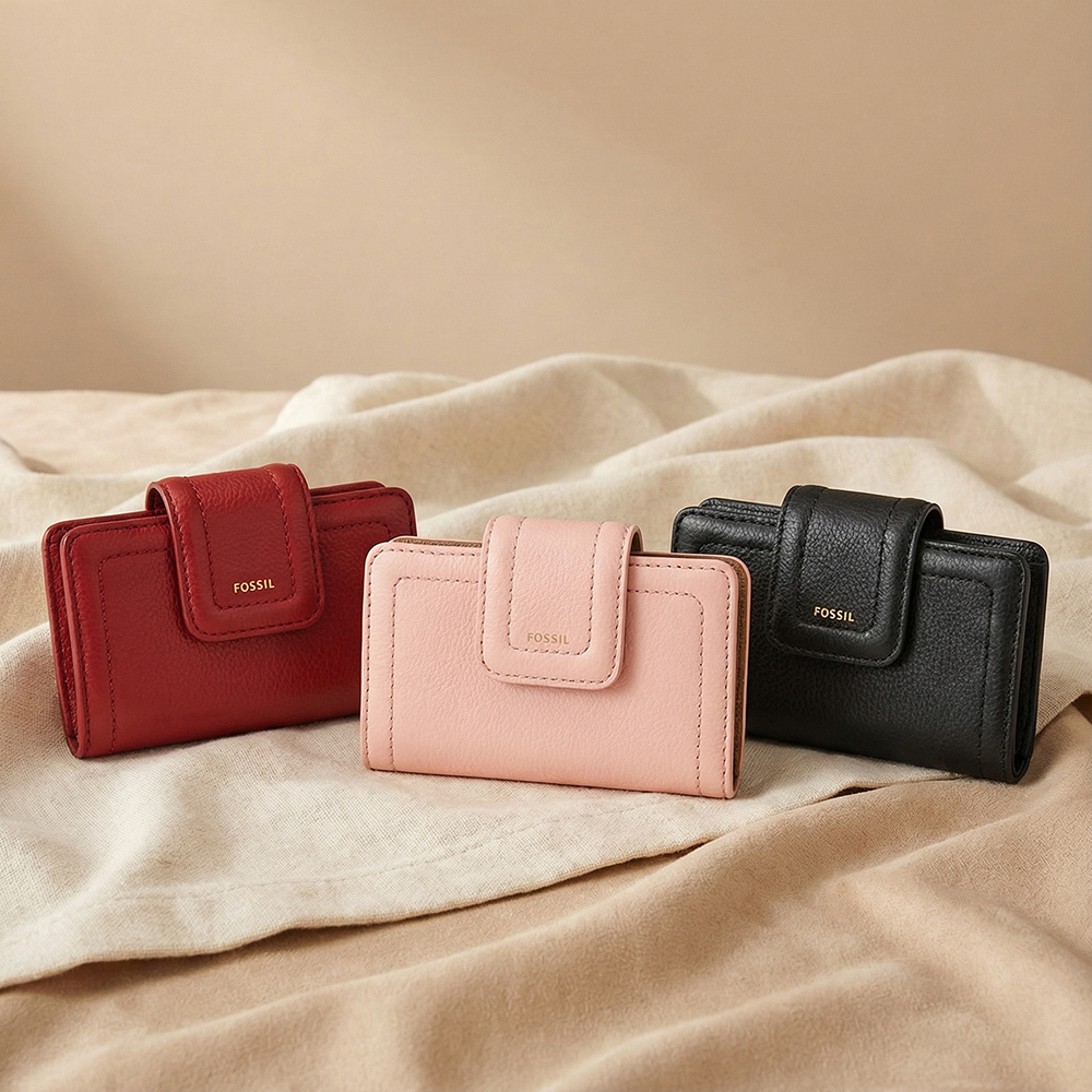 Madison 真皮釦式短夾(多色可選)