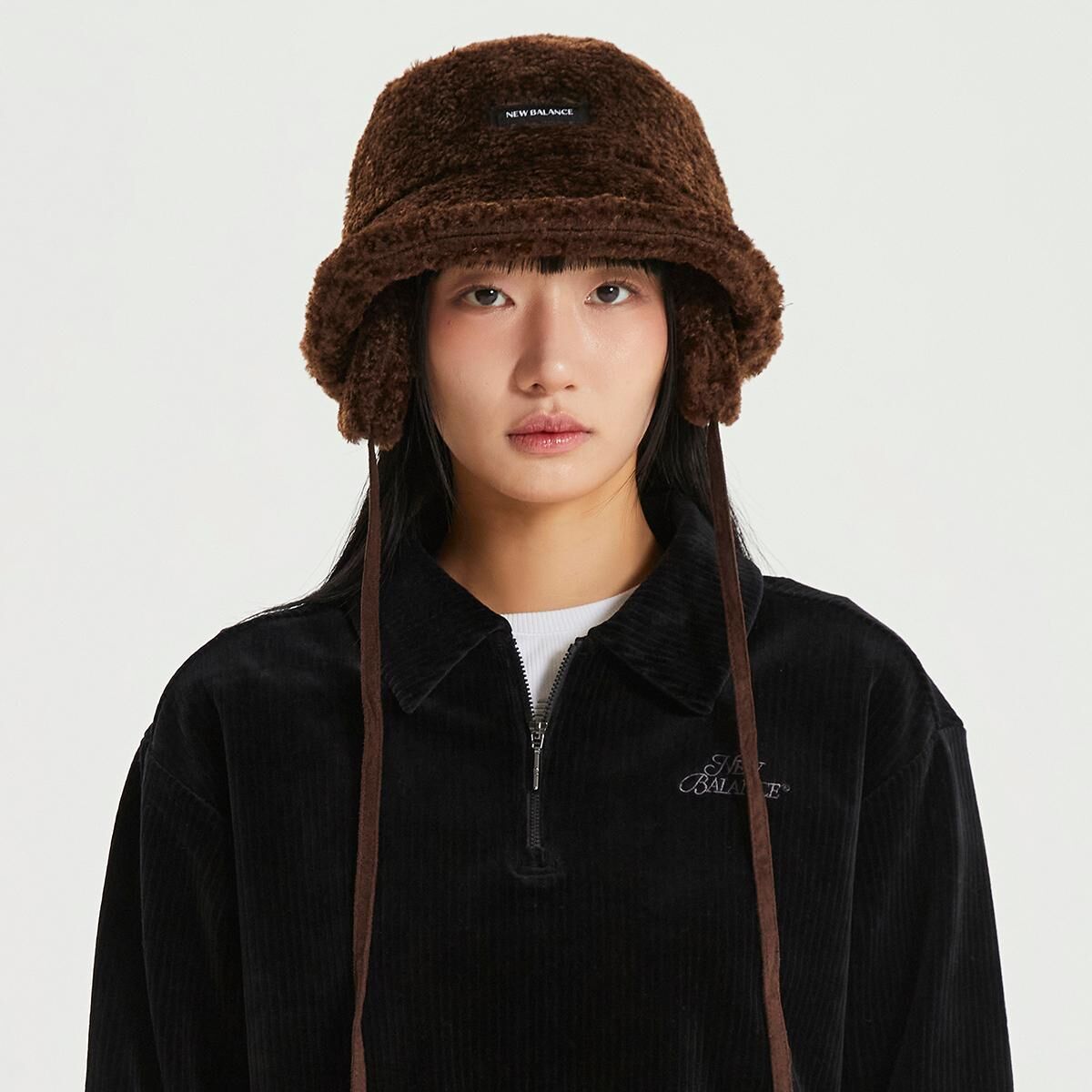 🇰🇷 NEW BALANCE NB 絨毛漁夫帽 耳罩 保暖 禦寒 金冬天 aespa Winter同款 / 預購