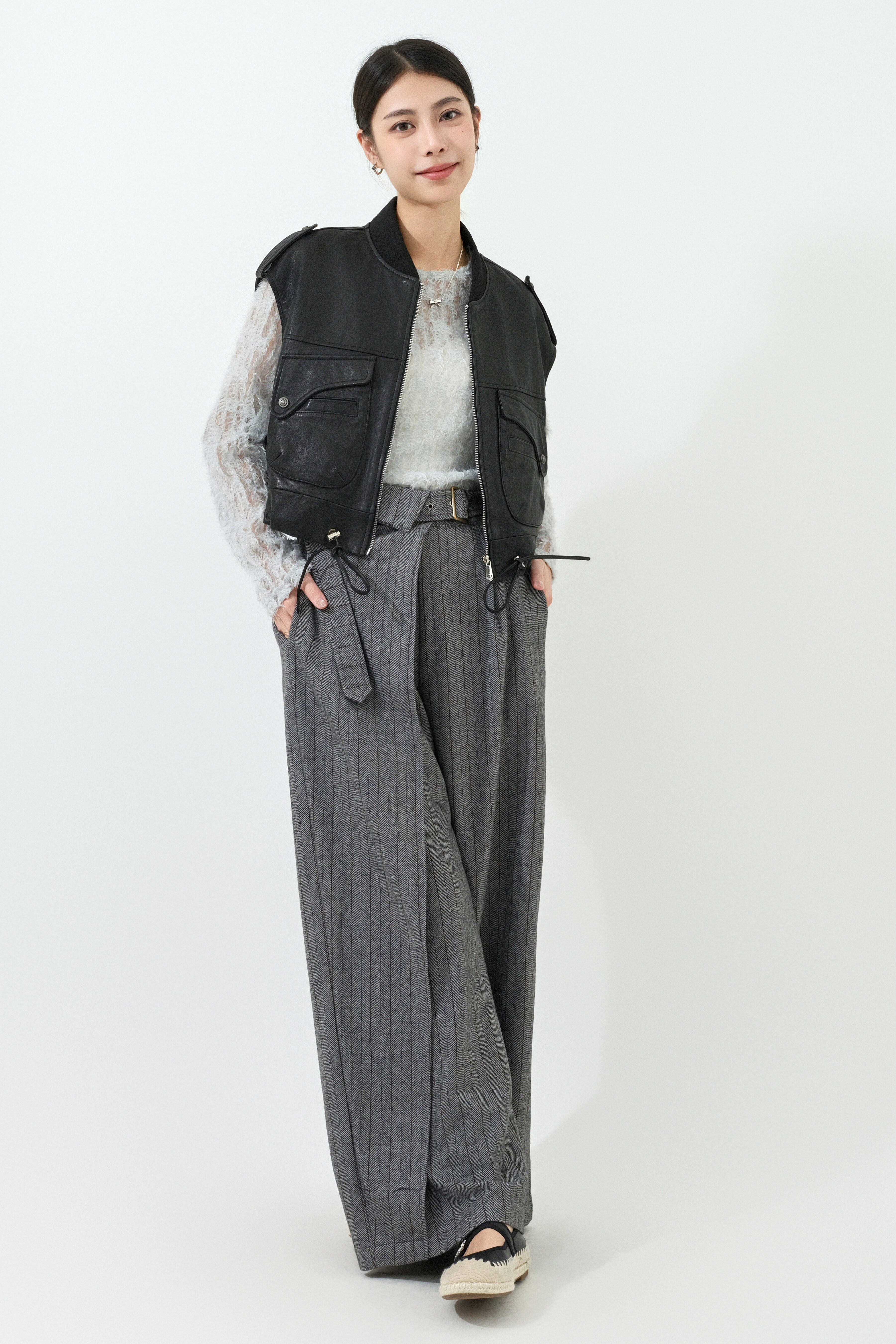 FW25_0216（真皮背心＋上衣＋長褲）