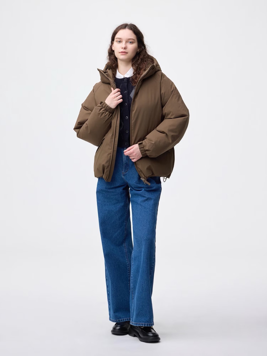 #代購 日本限定 GU WARM PADDED 男女適穿 防風防潑水 雙拉鍊 夾層連帽外套 四色 357378