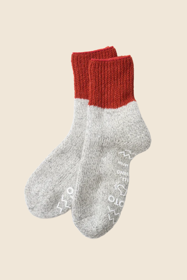 ROTOTO - R1618 RETRO 厚羊毛襪（紅色）