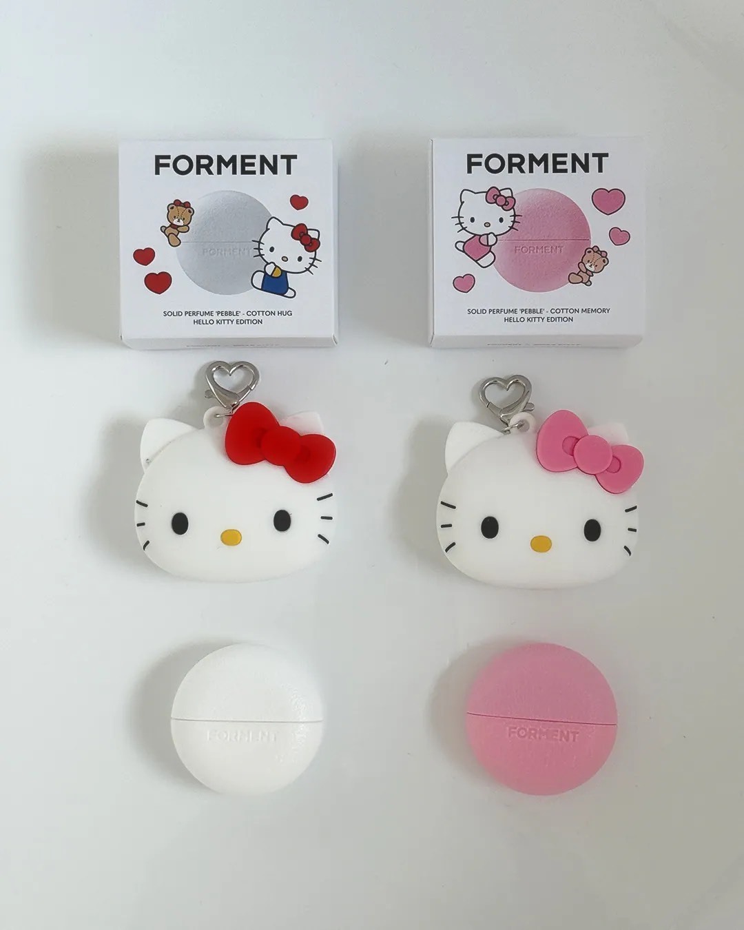 韓國 FORMENT X HELLOKITTY 聯名 限量 固體香水 送KITTY吊飾