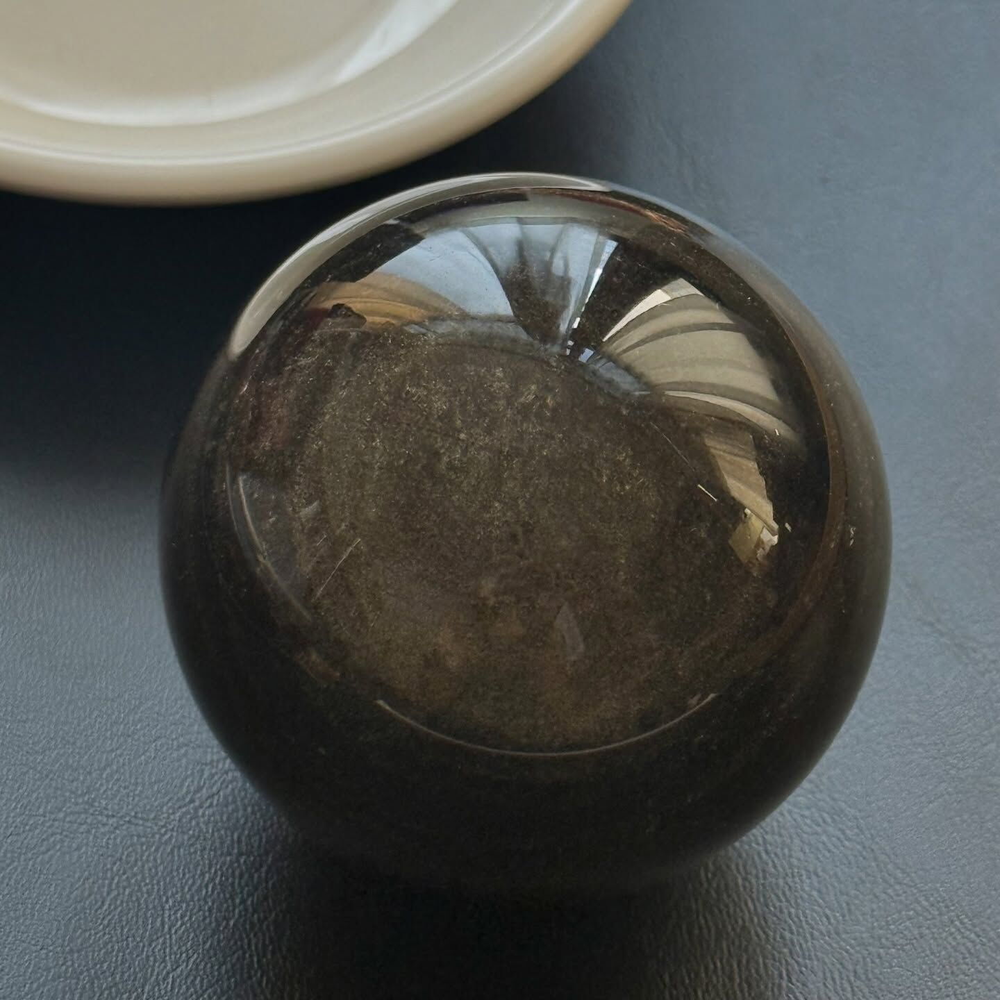 [原石] 銀曜石 水晶球