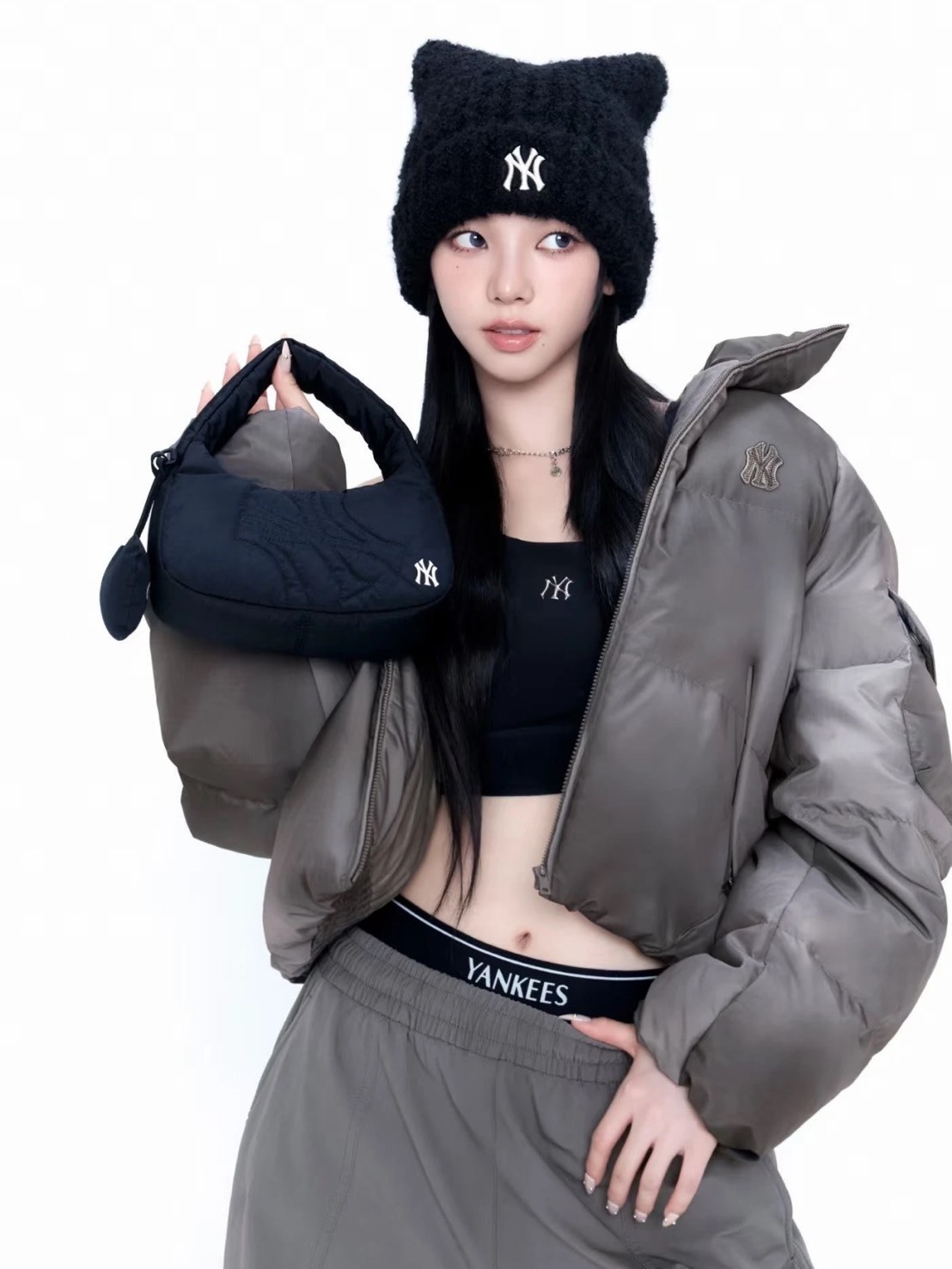 MLB BASIC SPORTIVE STITCH 迷你 雲朵包 附超Q愛心吊飾