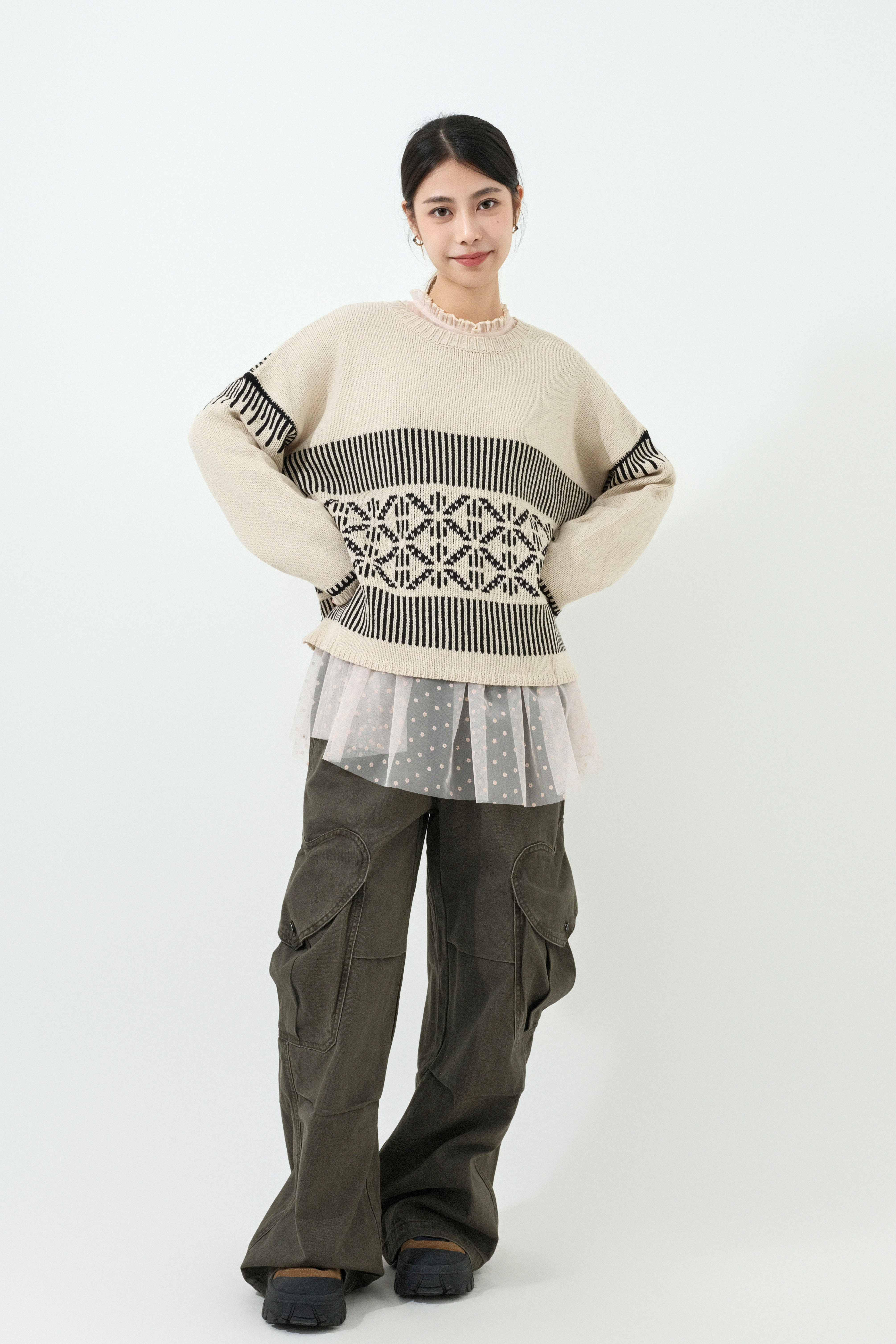 FW25_0218（上衣＋蕾絲上衣＋長褲）