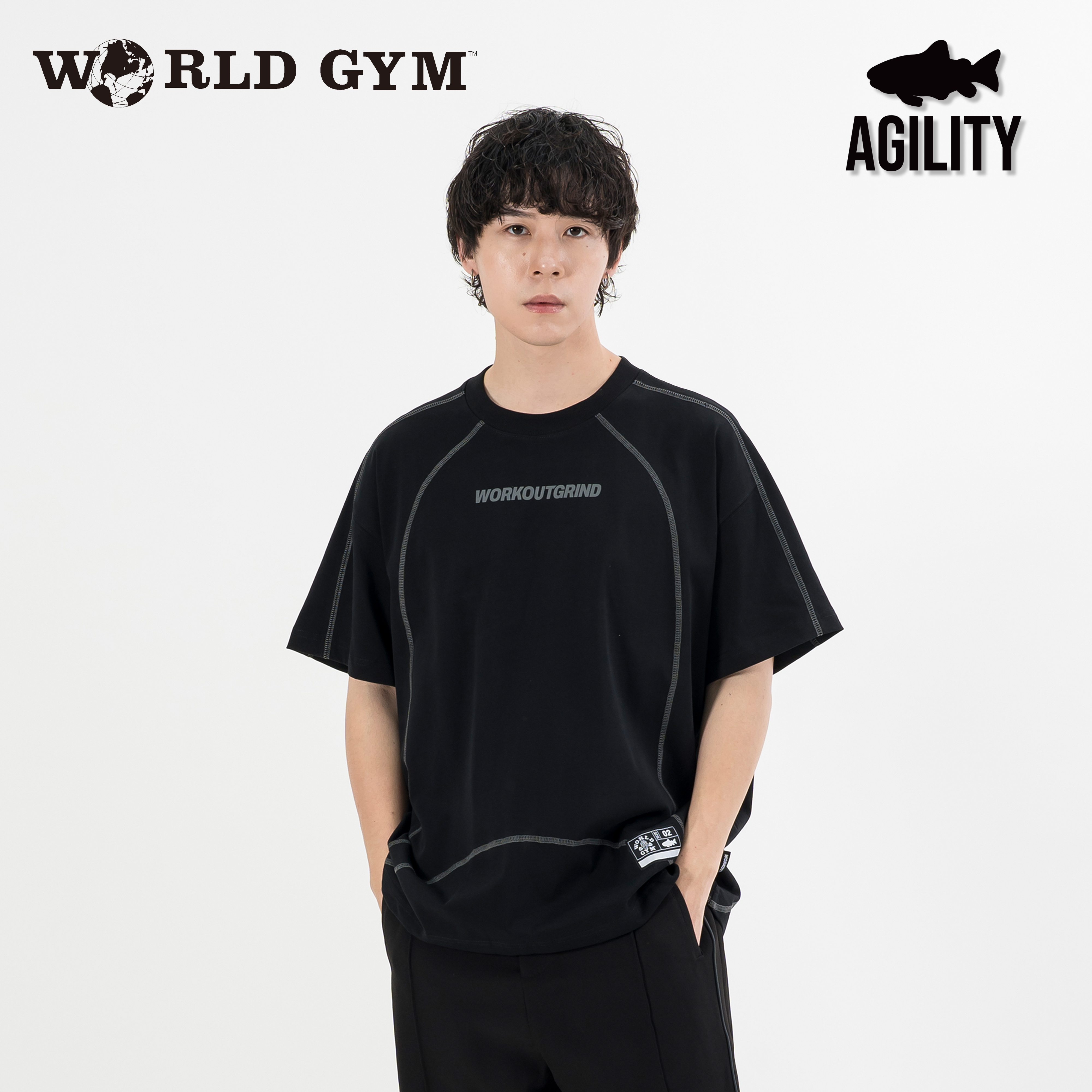 WG x AGILITY "WORLDGILITY" Wide Tee 速乾排汗 短袖Tee [AG-WG-2]