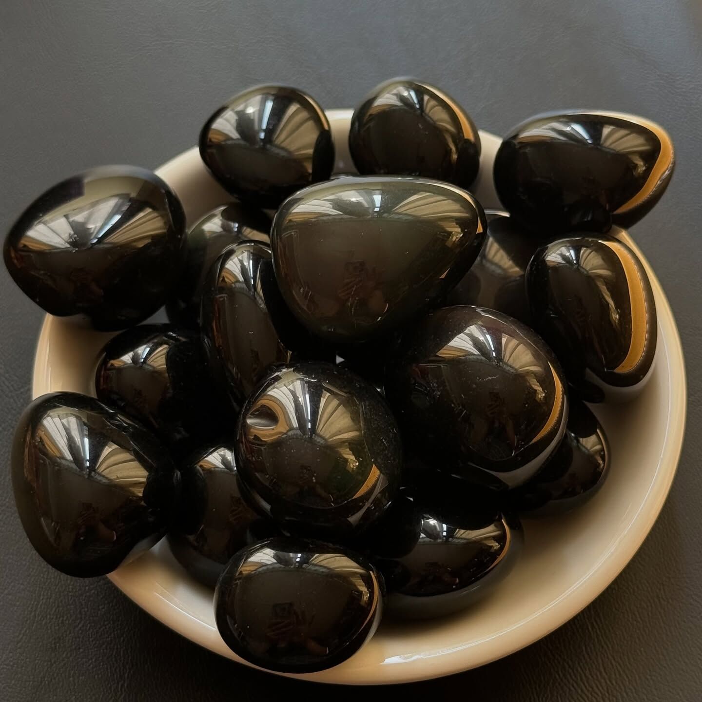 [原石] 彩虹黑曜石 水晶滾石