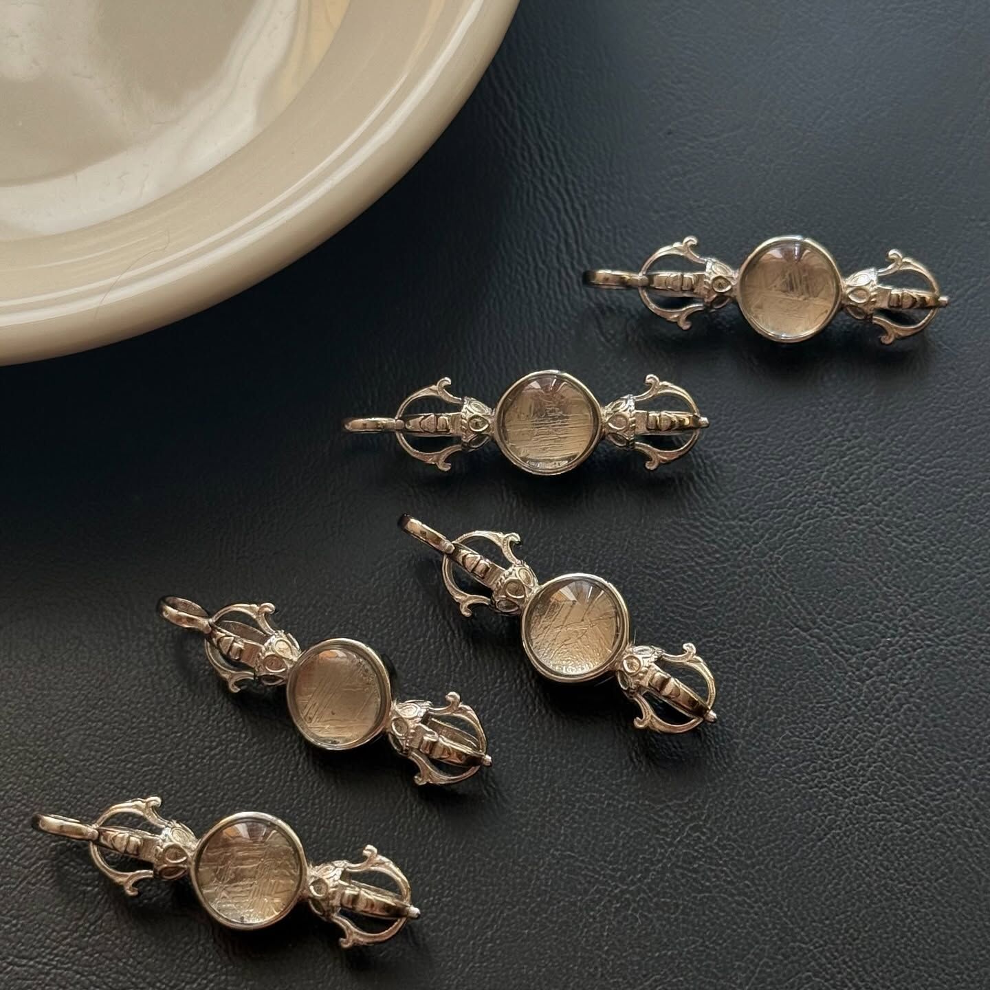 [原石] 鐵隕石 / 天鐵 925銀 金剛杵 項鏈吊墜