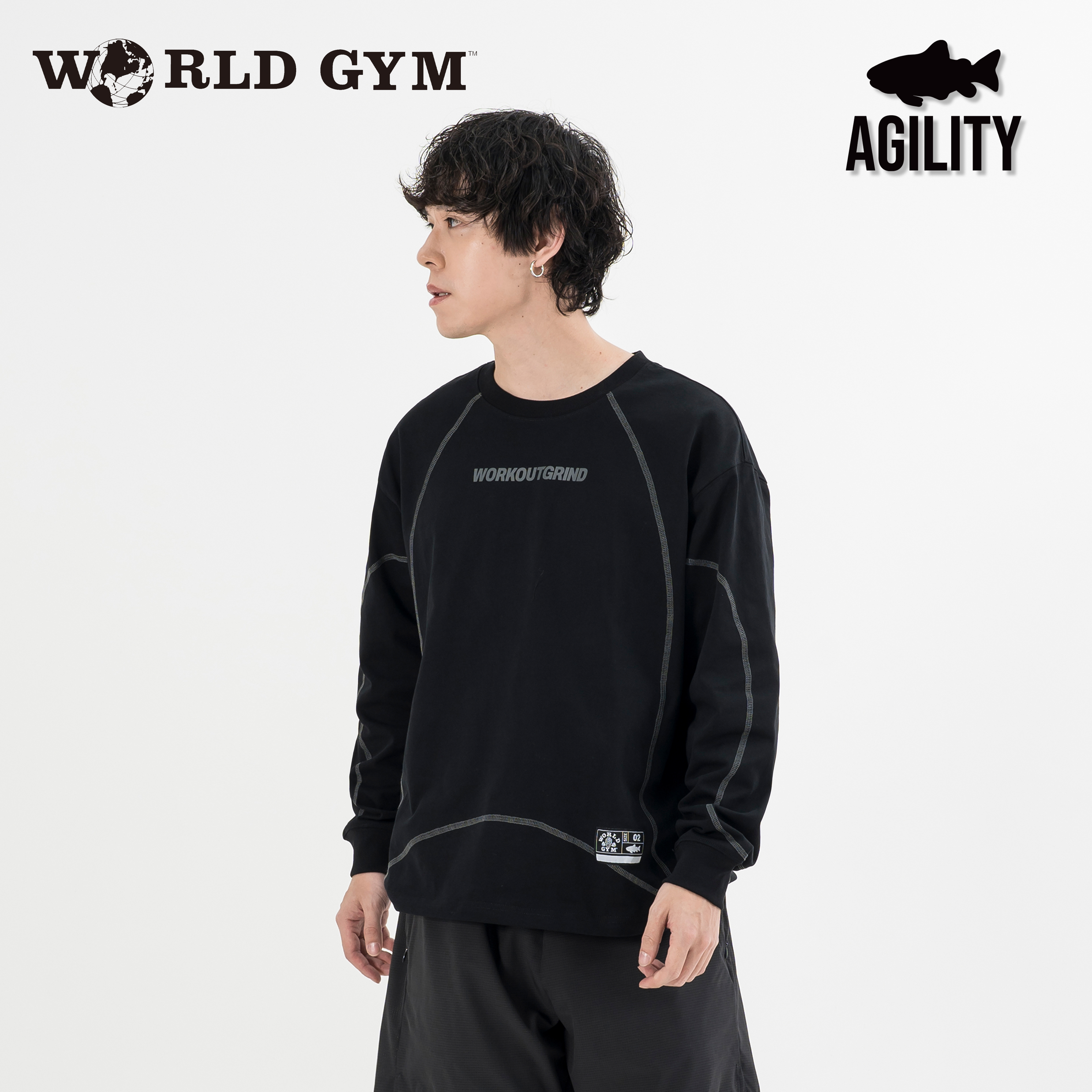 WG x AGILITY "WORLDGILITY" Wide LS Tee 速乾排汗 長袖Tee [AG-WG-3]
