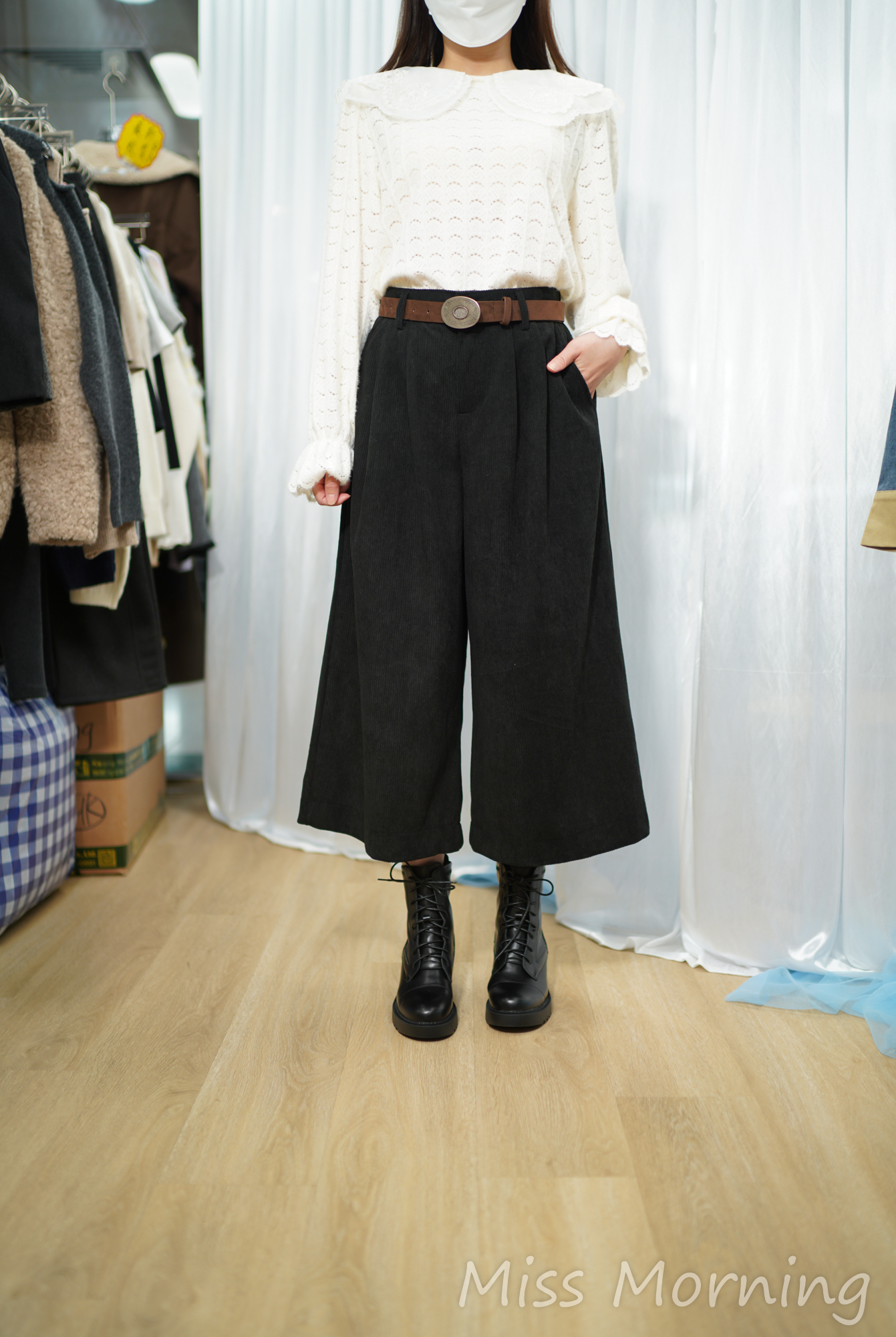 刺繡領lace衫(14935)