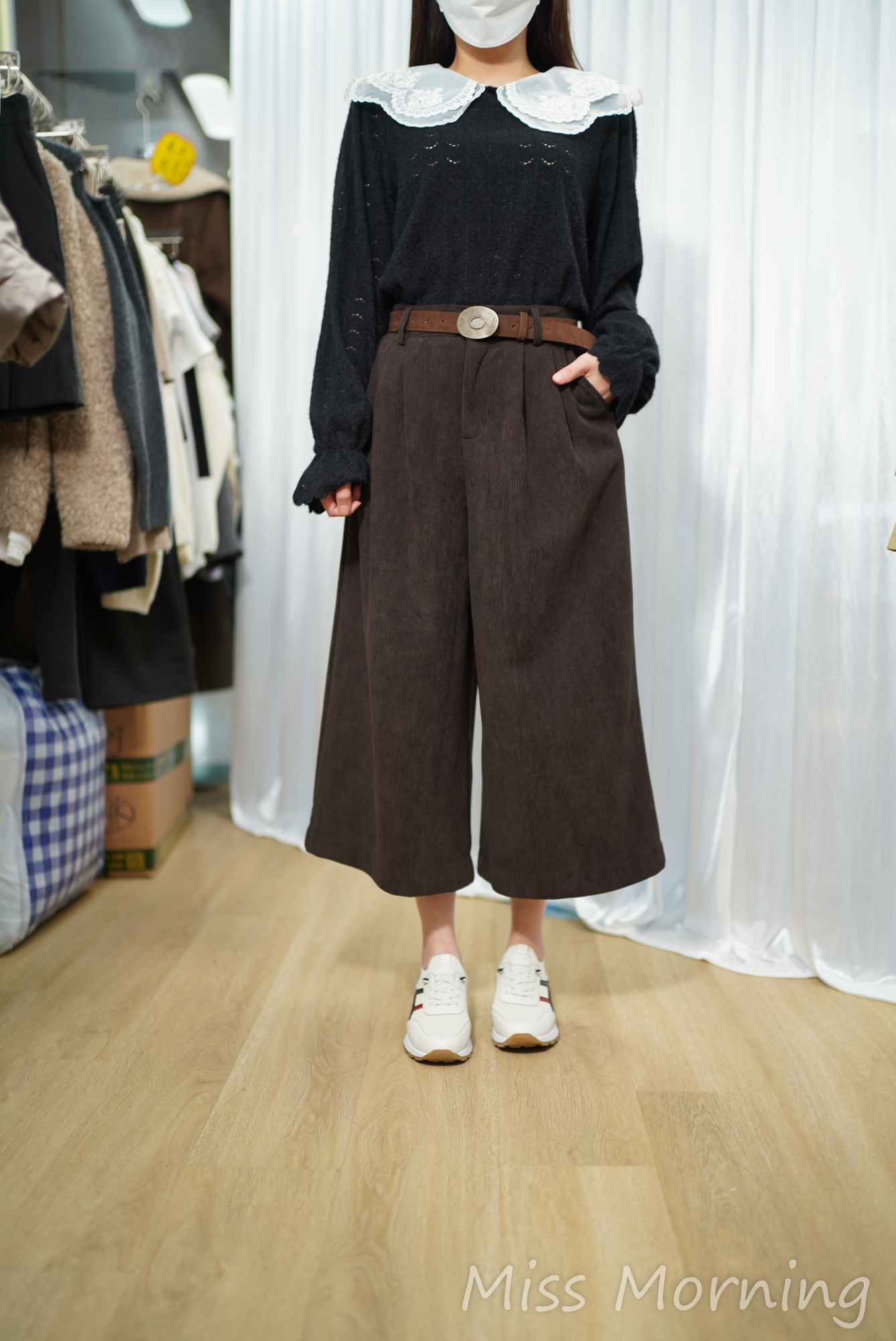 刺繡領lace衫(14935)