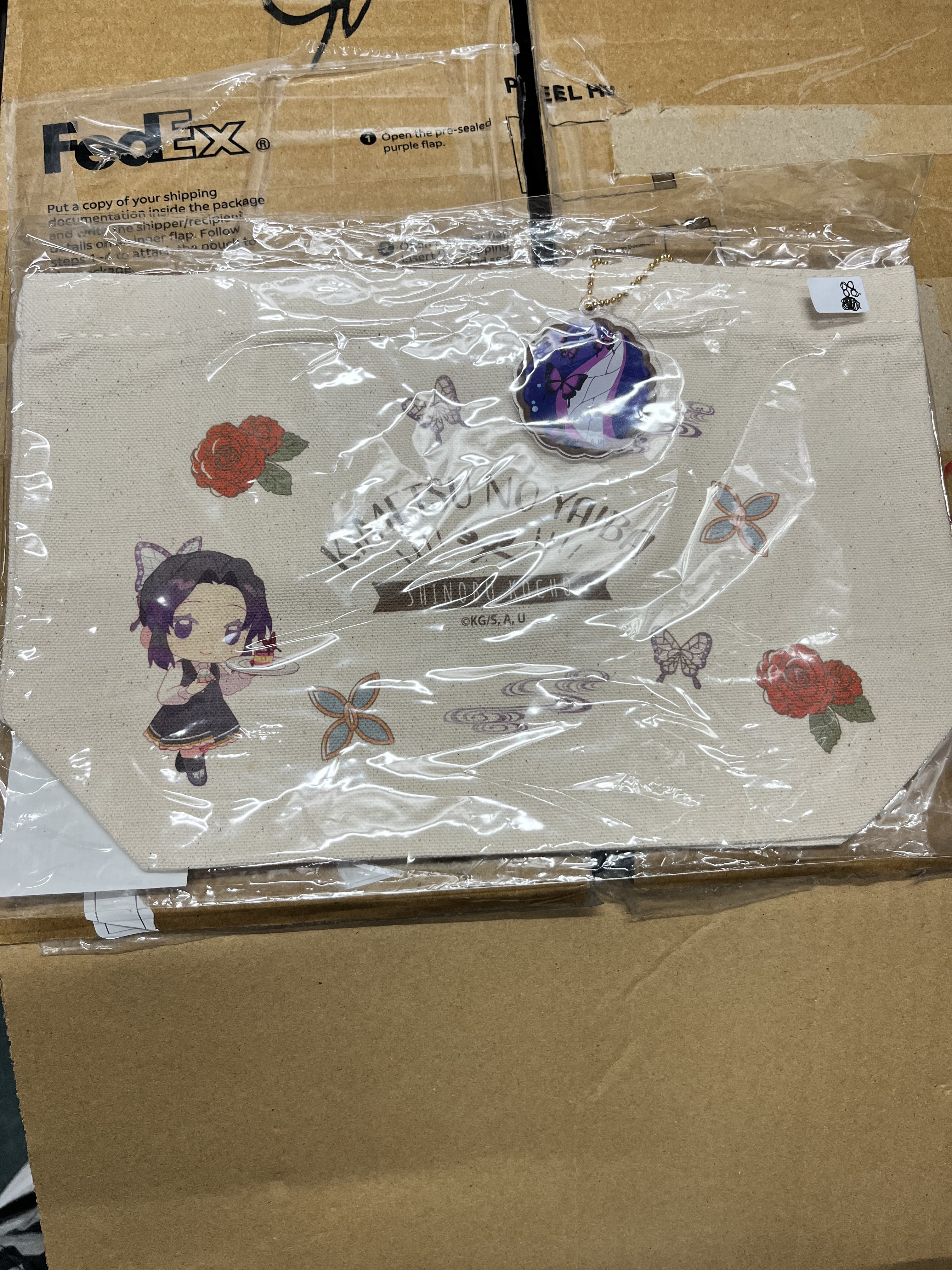 鬼滅之刃 蟲柱 收納袋 連 掛件 #341