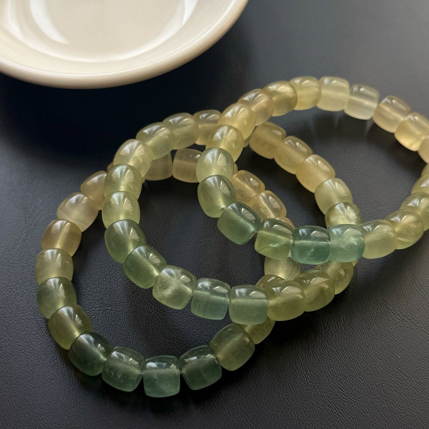 [原石] 綠螢石 漸層系列 水晶手串