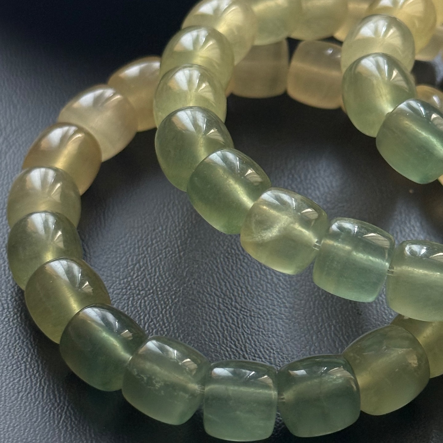 [原石] 綠螢石 漸層系列 水晶手串