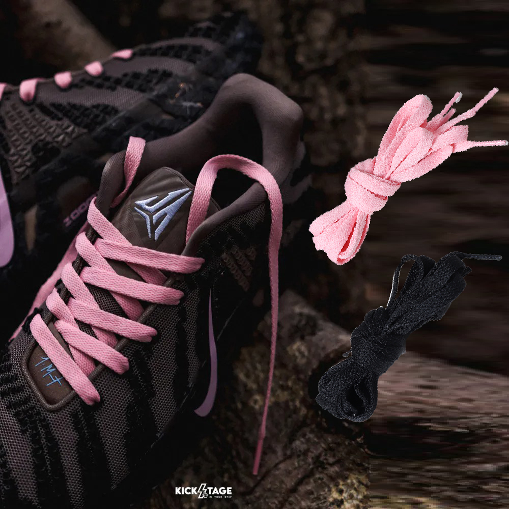 #KEEP SHOELACE 摩卡粉 黑色 扁鞋帶 JA 3 AJ1倒鉤 搭配 蝴蝶結 DIY 一組兩條 140CM 120CM【KS326】