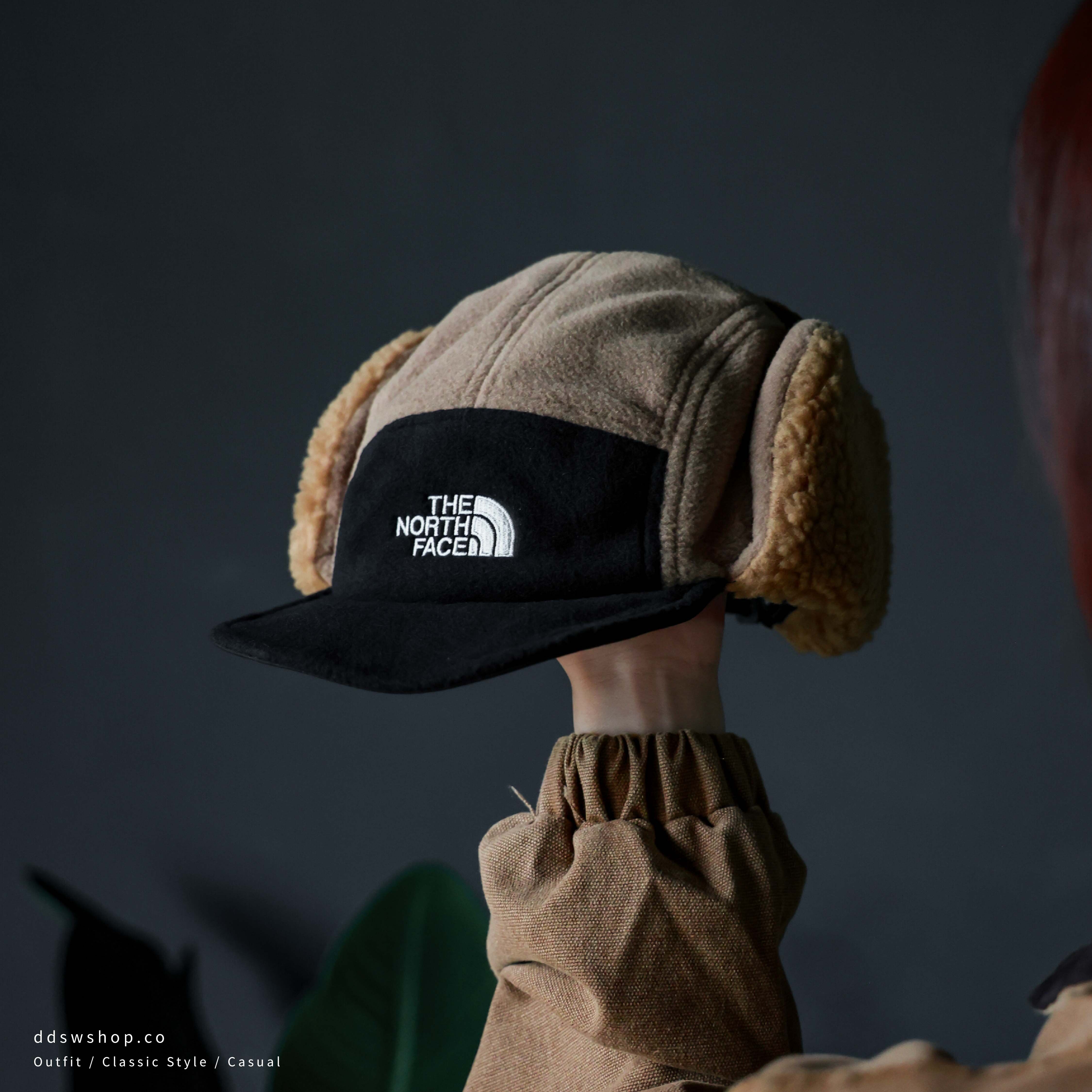 The North Face Fleece Earmuff Cap 帽子 遮耳帽 飛行帽 絨毛 咖啡色