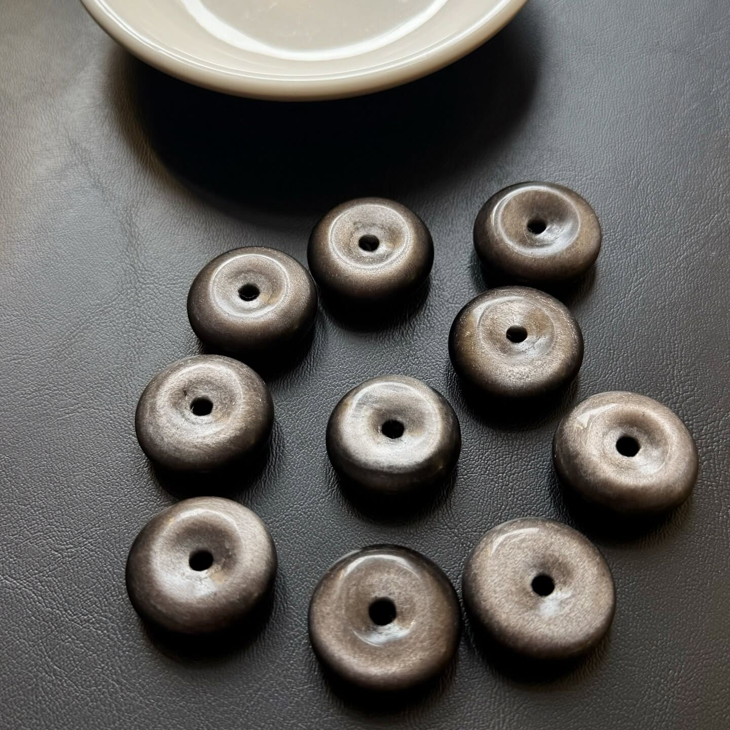 [原石] 銀曜石 平安扣