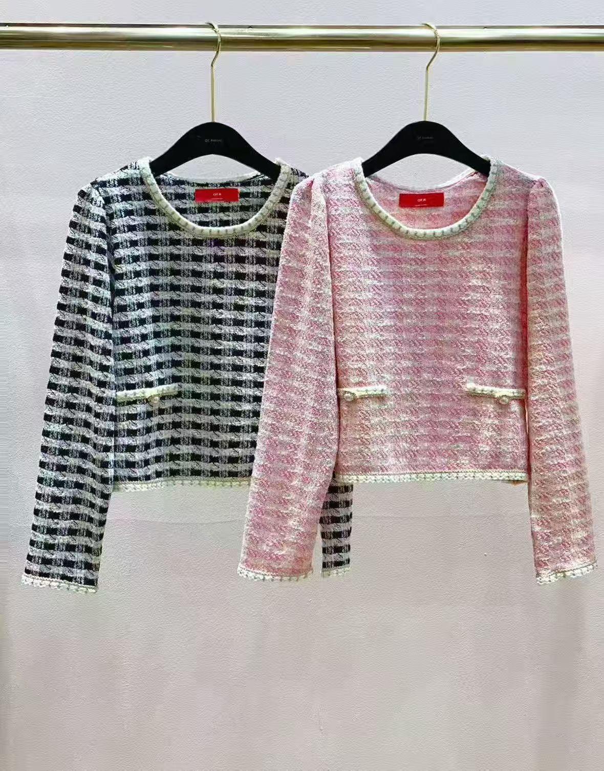🎈K8026  ▶️小香風上衣 👉B:cm L:cm