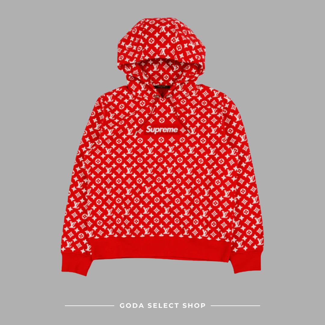 現貨秒發 Supreme x Louis Vuitton 紅色 帽T