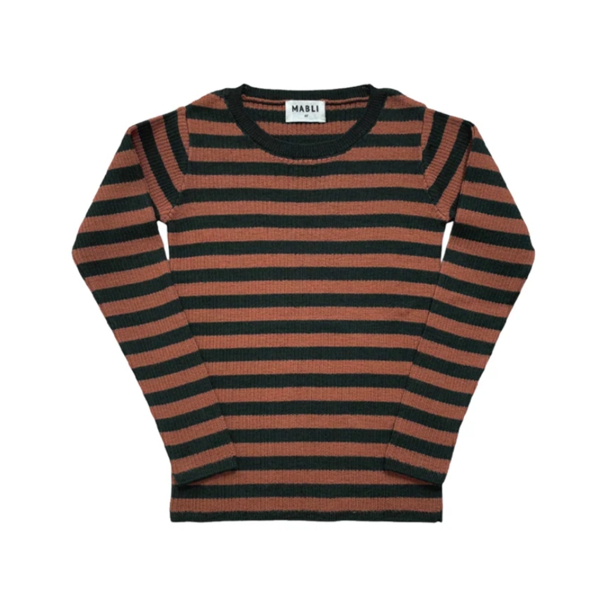 MABLI 條紋長袖上衣 SEILIO SKINNY RIB - IVY/SANDALWOOD STRIPE