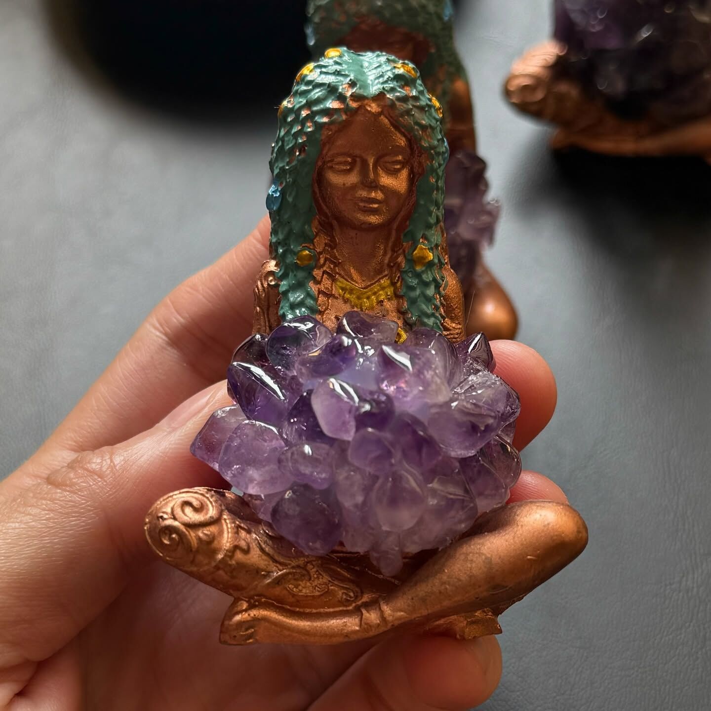 [原石] 大地之母 紫水晶 水晶擺飾