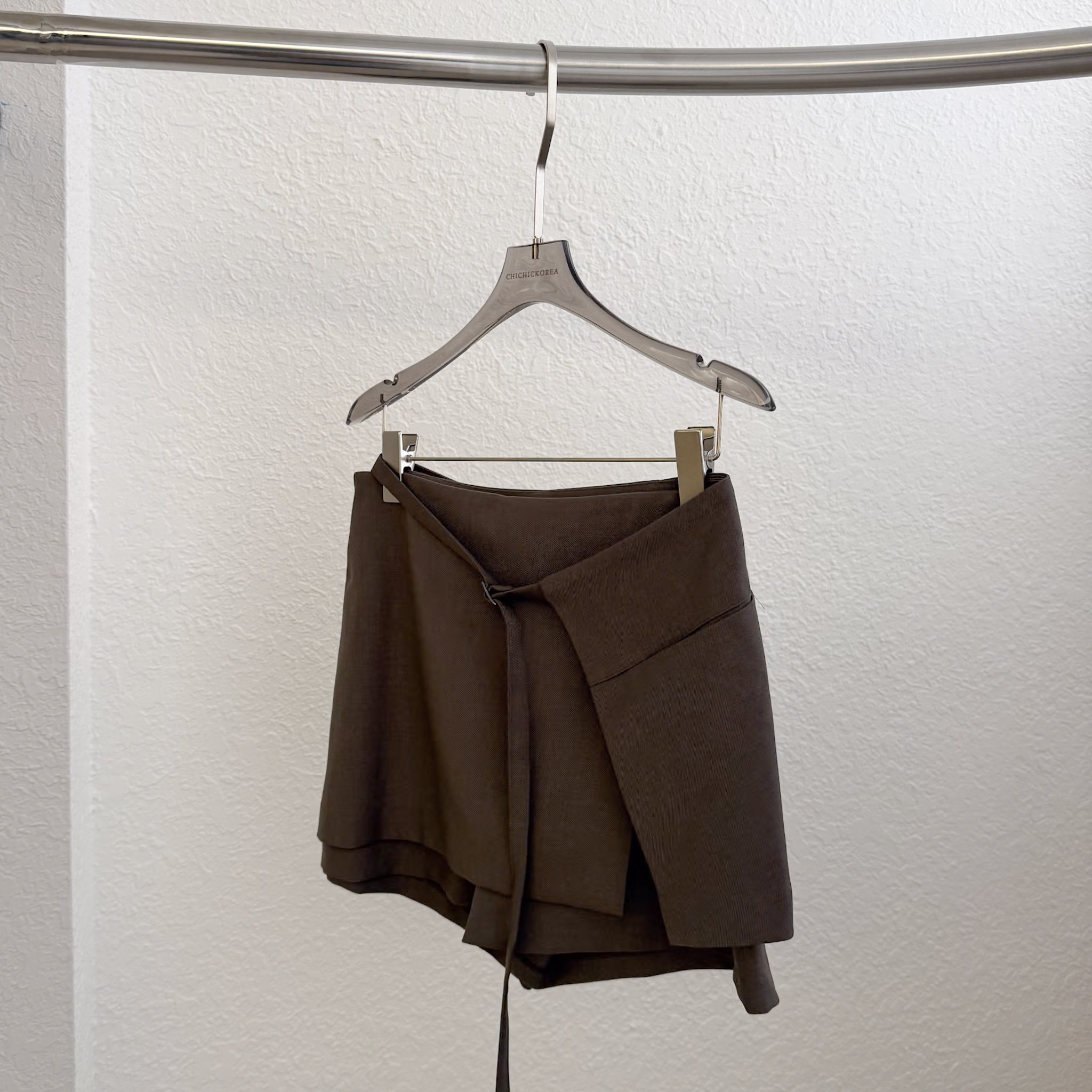 N11 設計綁帶短褲裙(咖/SM)