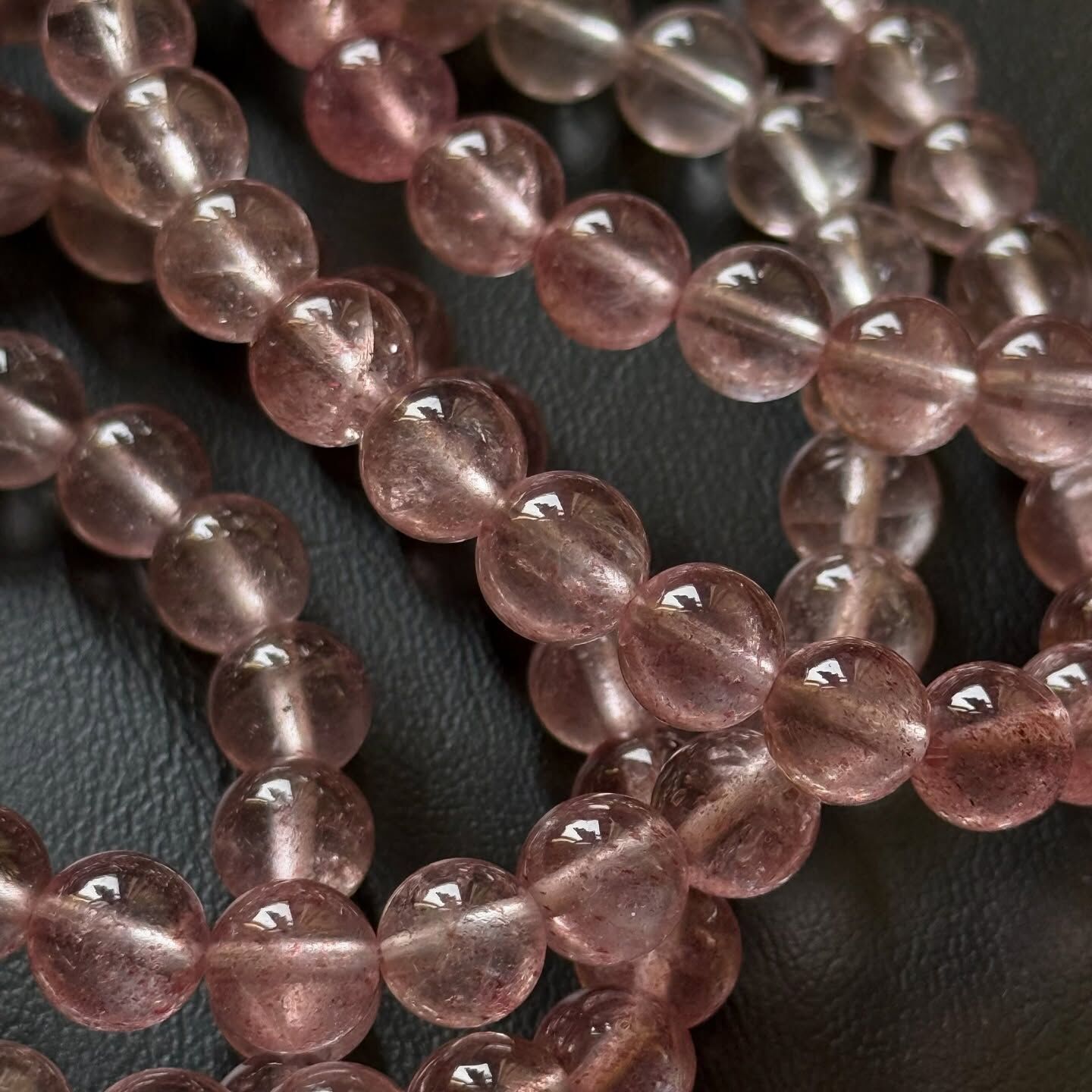 [原石] 冰種草莓晶 水晶手串