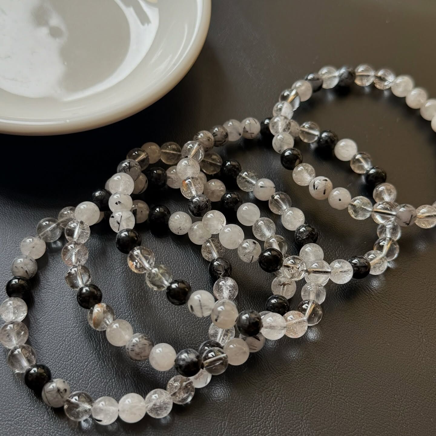 [原石] 黑髮晶碧璽 水晶手串