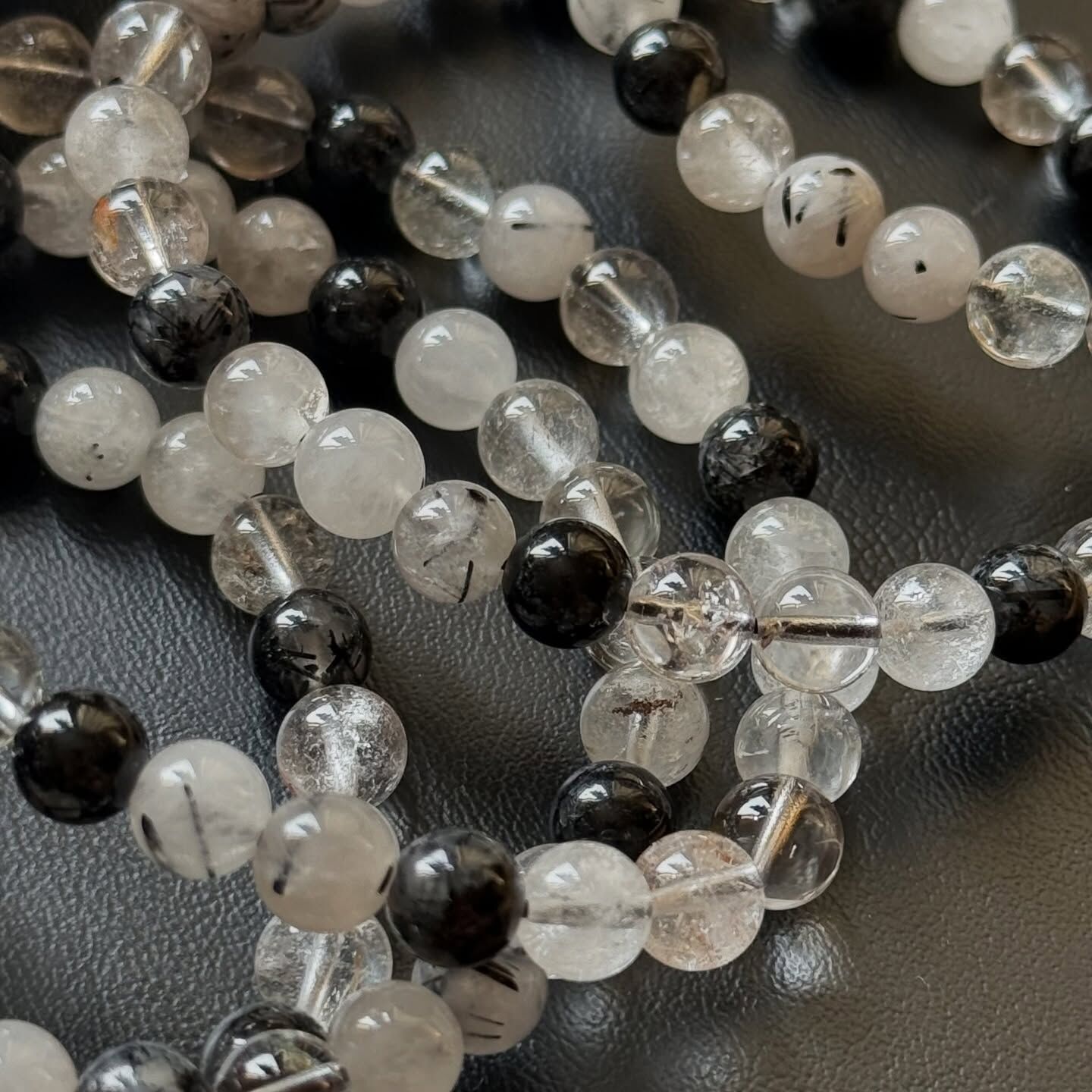 [原石] 黑髮晶碧璽 水晶手串